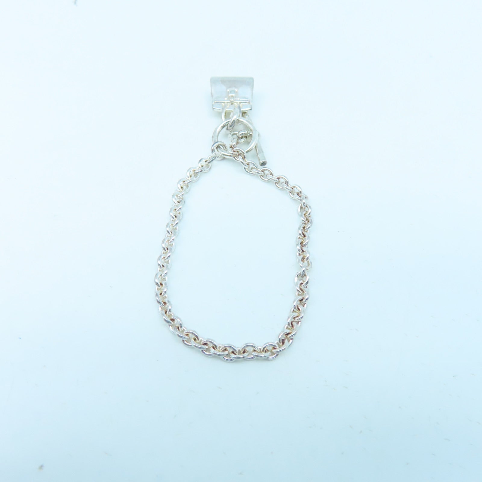 HERMES 925 Sterling Silver Amulette Birkin Bracelet