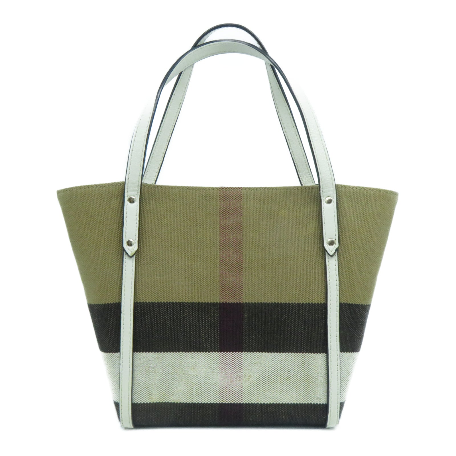 BURBERRY 帆布Hand Bag金扣手挽袋啡色