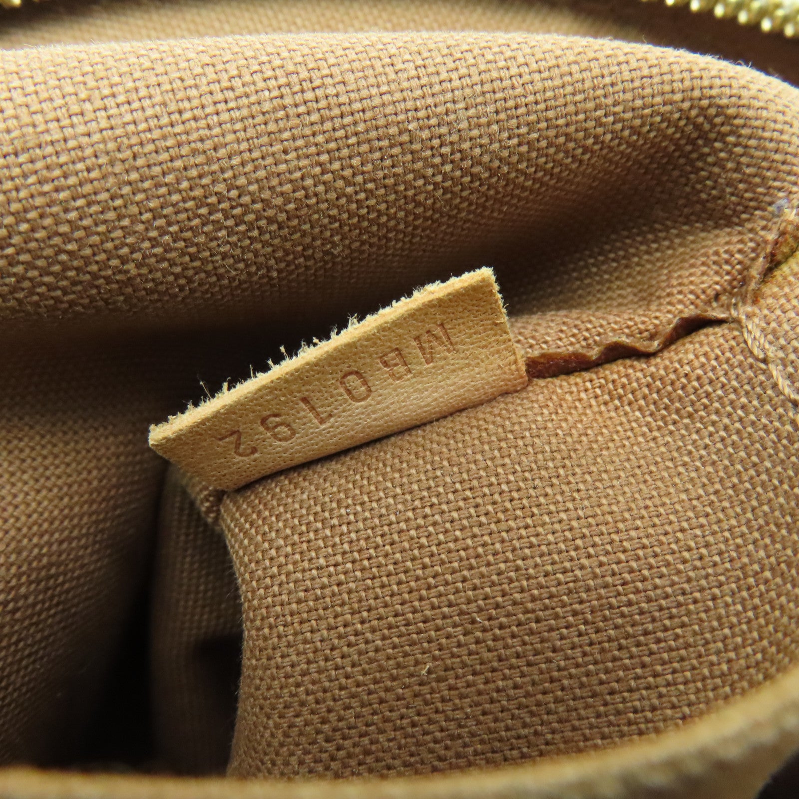 LOUIS VUITTON Monogram Tivoli PM Gold Buckle Handle Bag Brown
