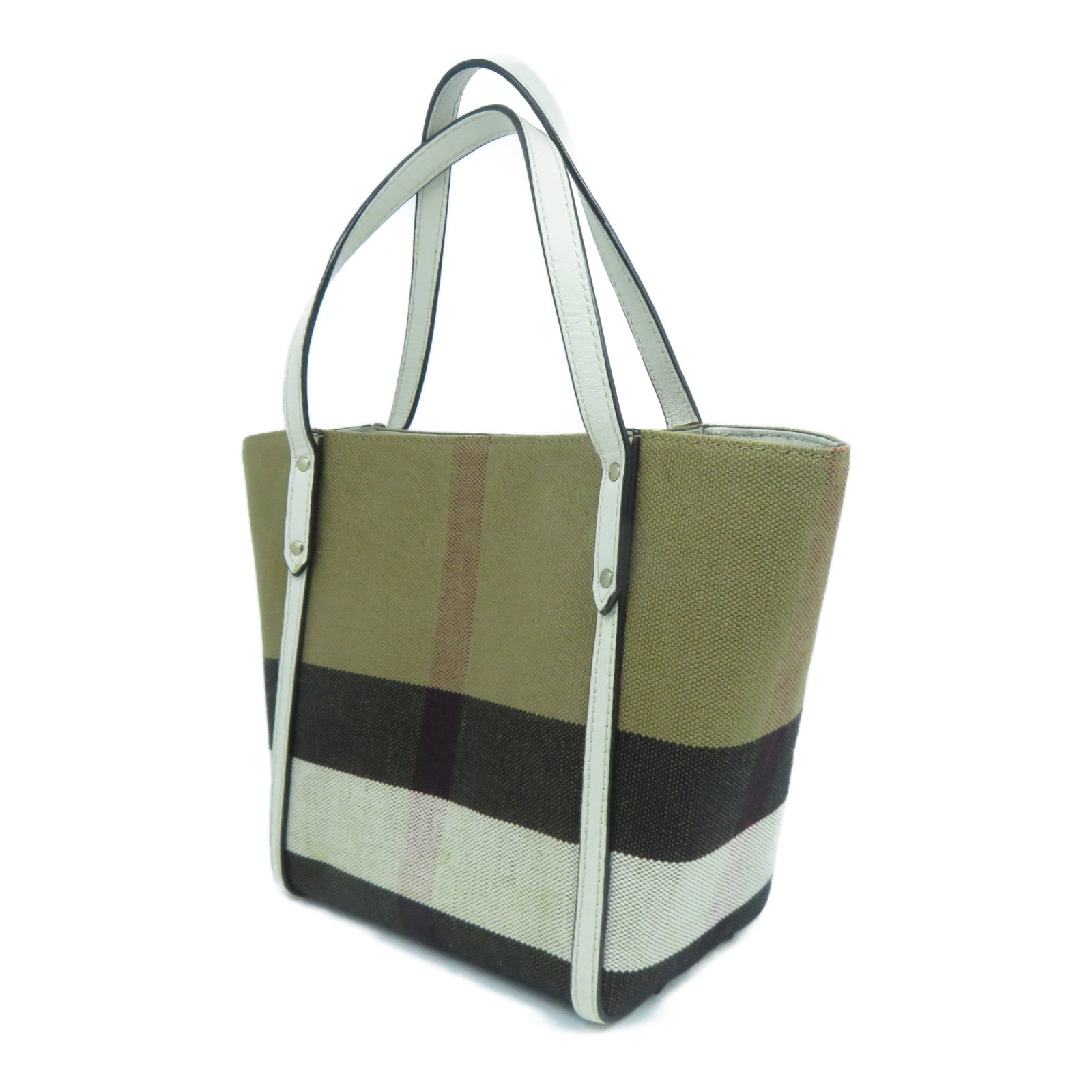 BURBERRY 帆布Hand Bag金扣手挽袋啡色