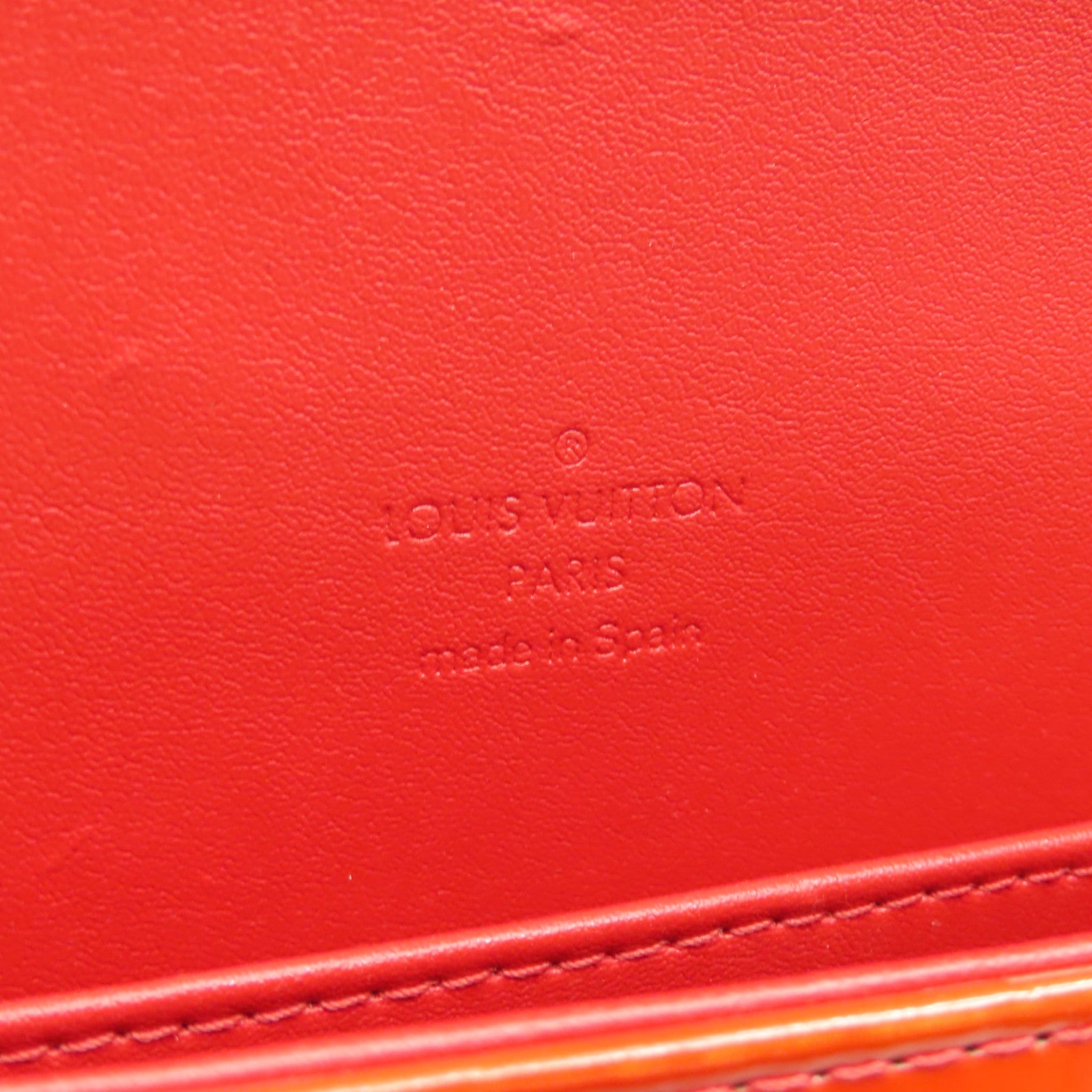LOUIS VUITTON Monogram Vernis Thompson Street金扣肩背袋紅色