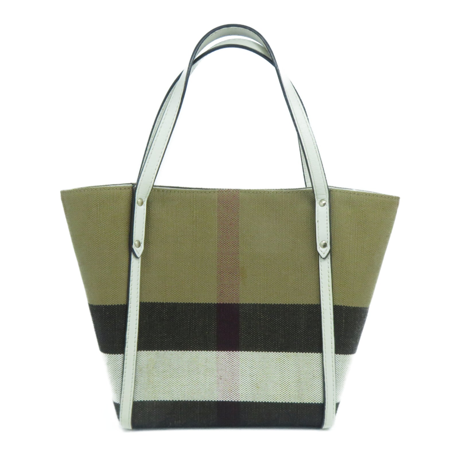 BURBERRY 帆布Hand Bag金扣手挽袋啡色