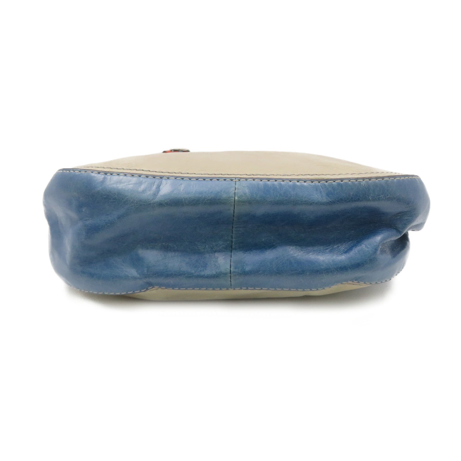 COACH 牛皮皮革2way Shoulder Bag手挽肩背兩用袋灰色/藍色/橙色