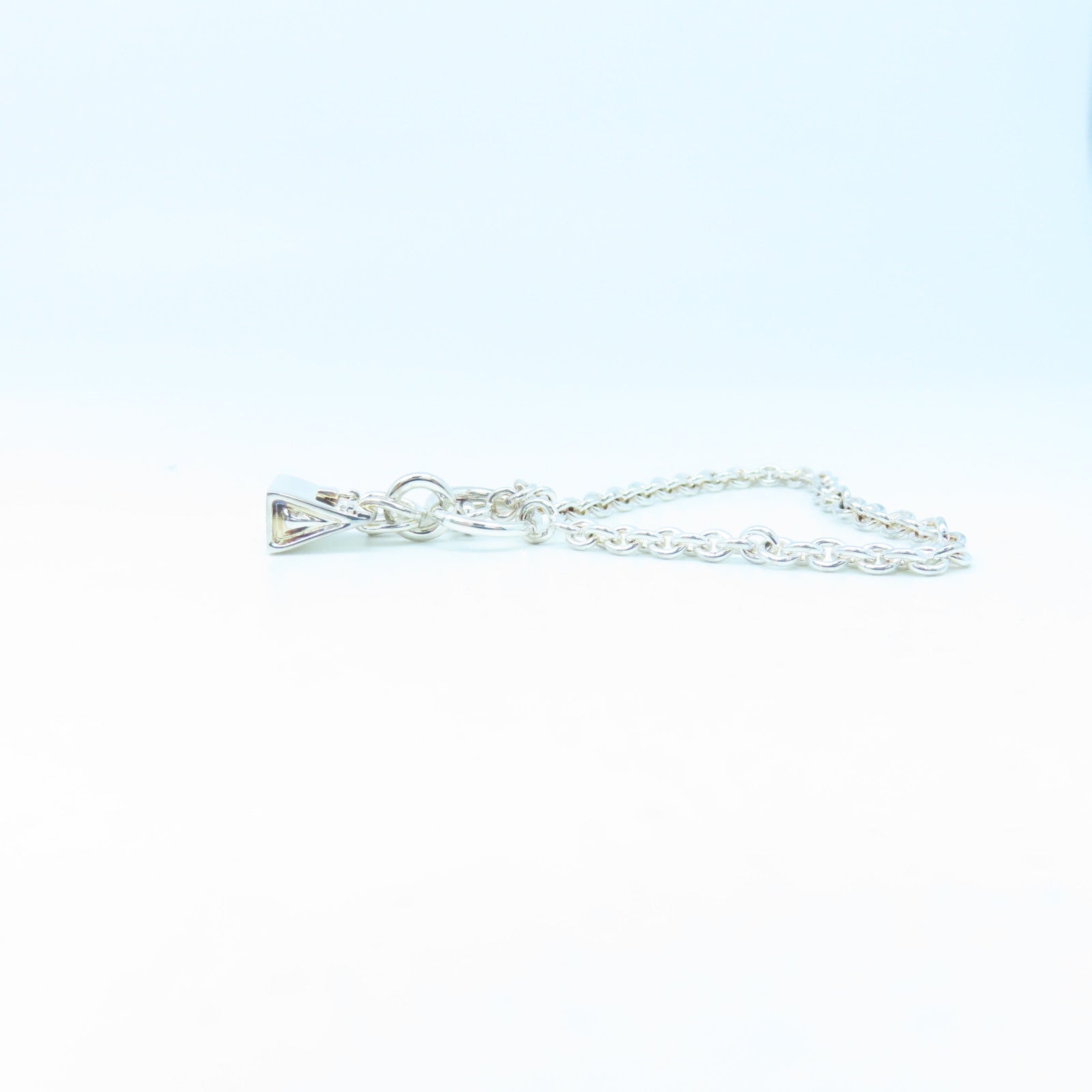 HERMES 925 Sterling Silver Amulette Birkin Bracelet