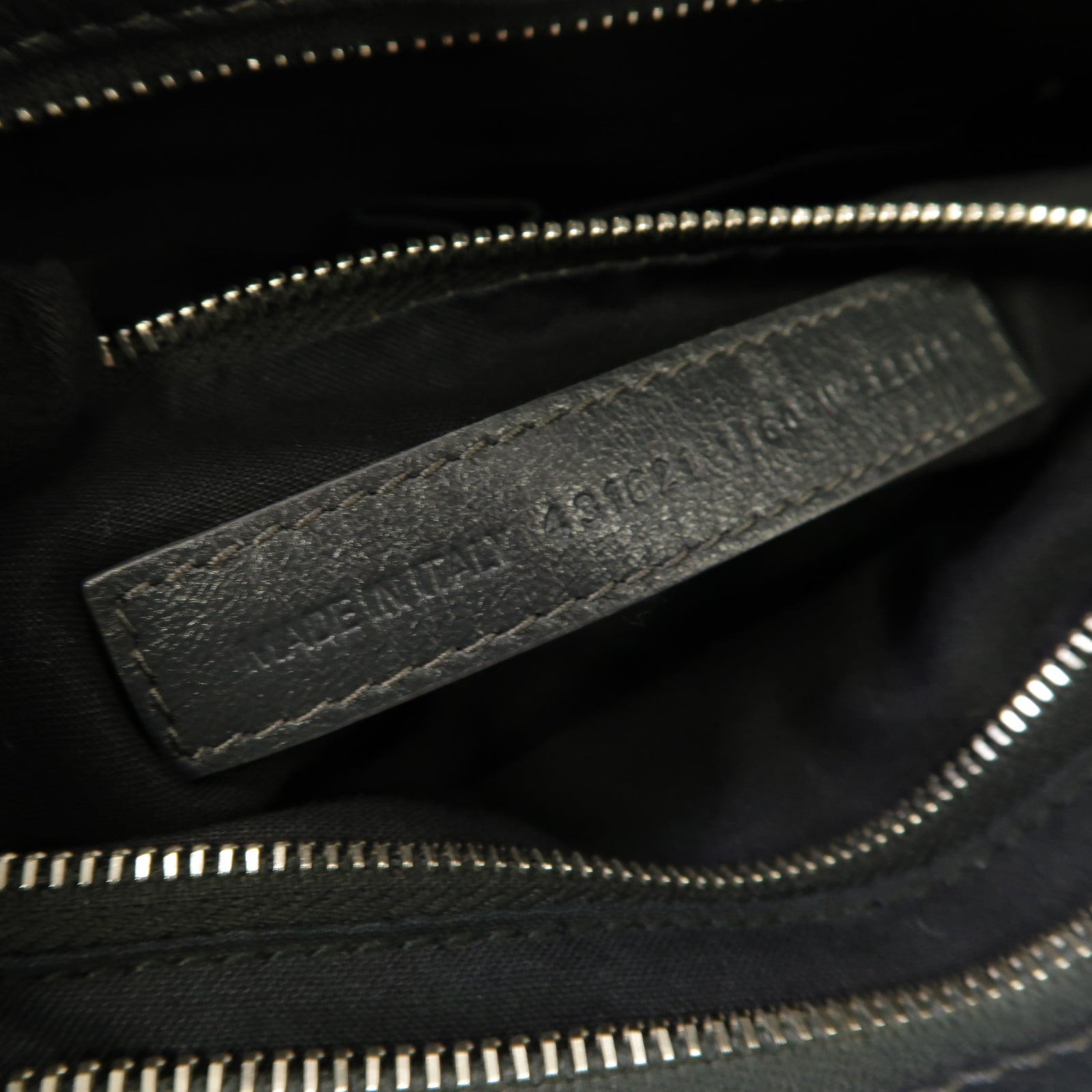 BALENCIAGA 牛皮皮革Classic City銀扣手挽肩背兩用袋灰色
