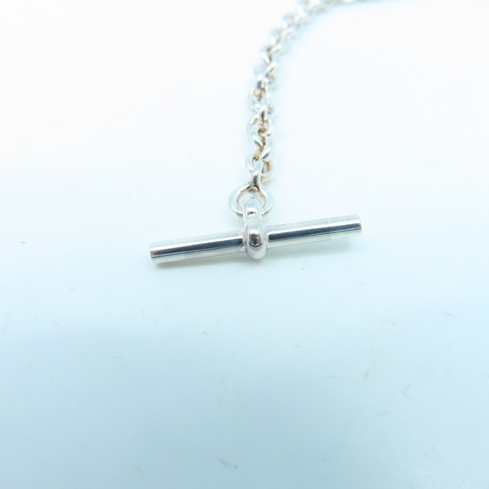 HERMES 925 Sterling Silver Amulette Birkin Bracelet