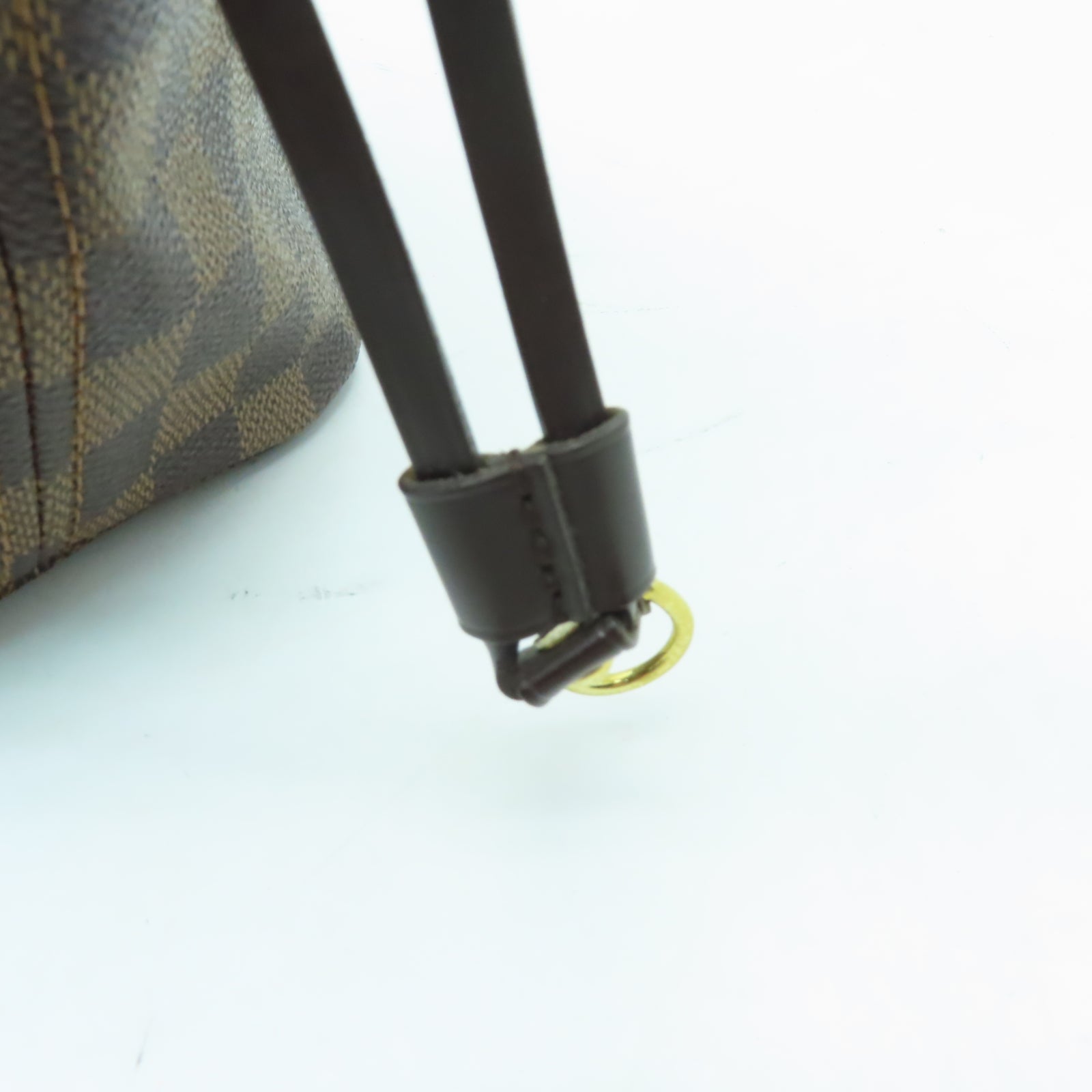 LOUIS VUITTON 【激減優惠】Damier Neverfull MM金扣手挽袋棕色