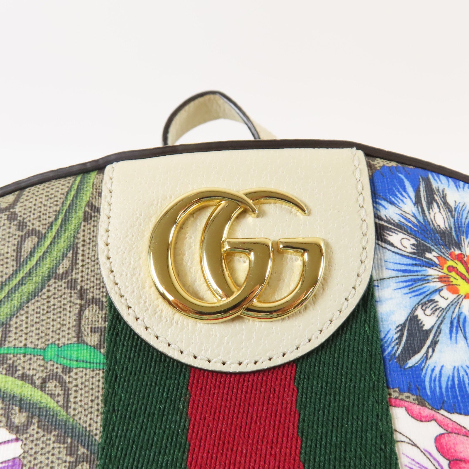 GUCCI 塗層帆布Ophidia GG Small Backpack金扣背包米色/啡色