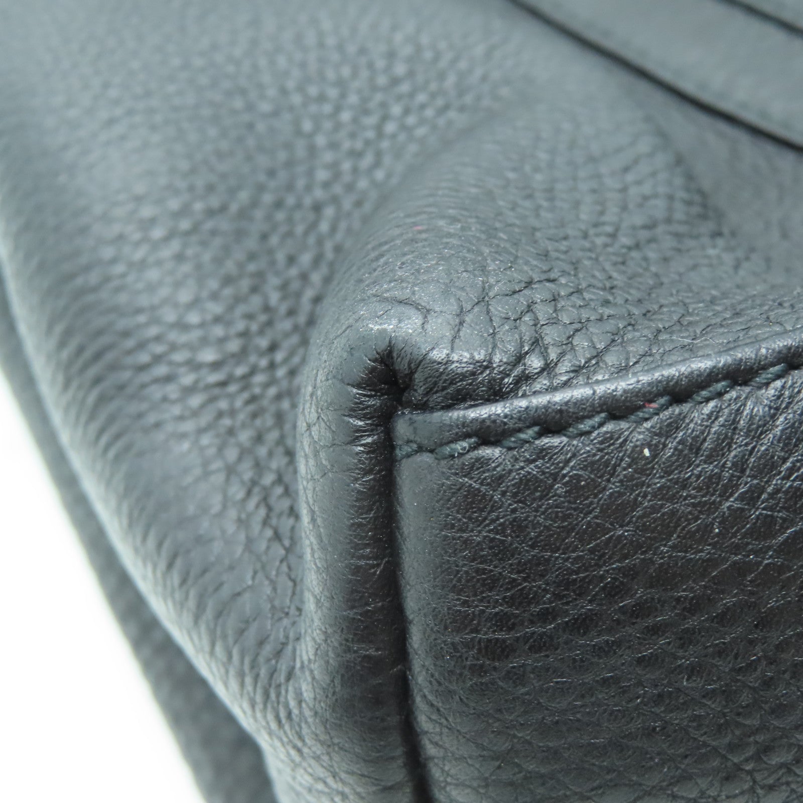 GUCCI 牛皮皮革Hand Bag銀扣肩背袋黑色