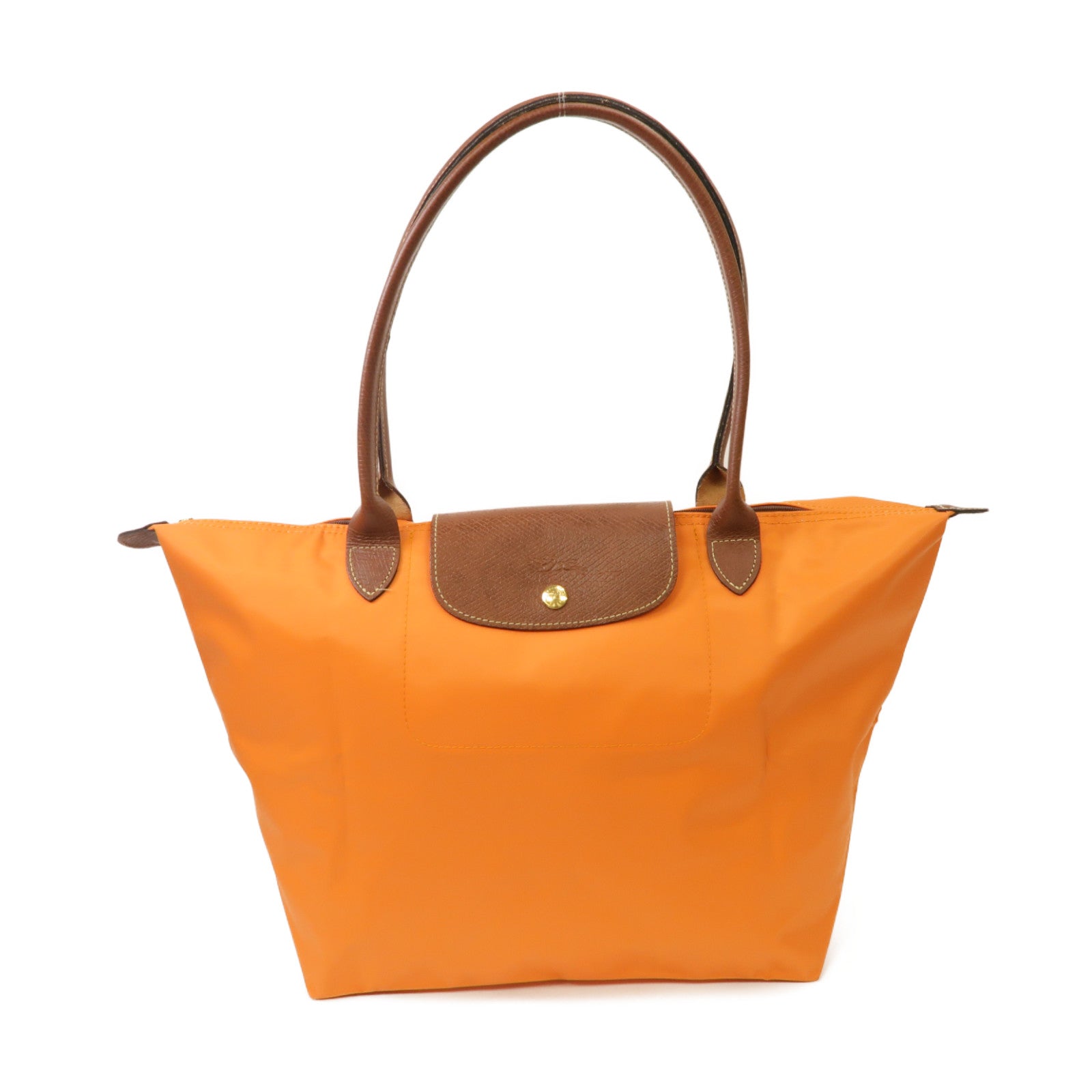 Longchamp 尼龍Shoulder Bag金扣肩背袋橙色