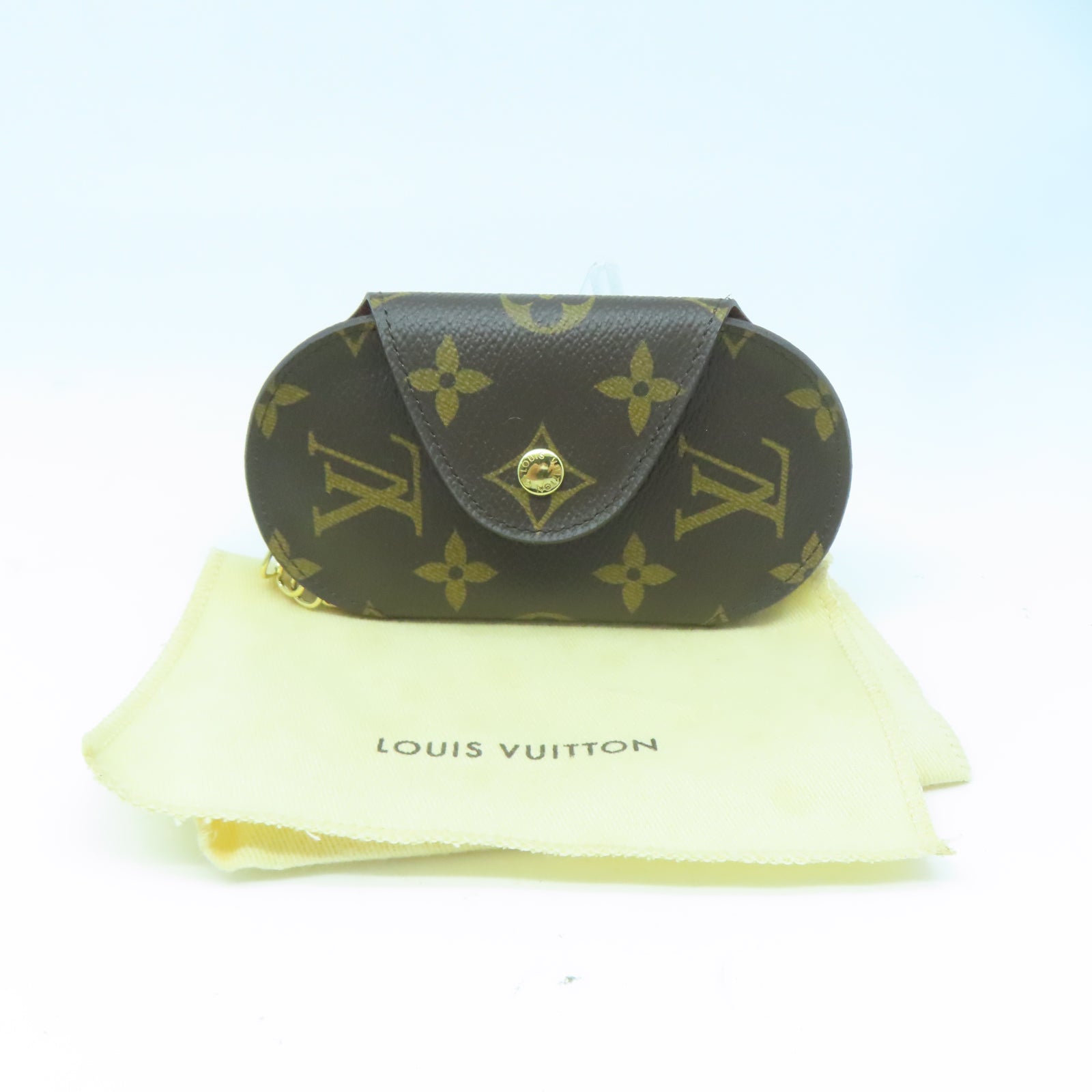 LOUIS VUITTON Monogram Key Holder金扣鎖匙包棕色