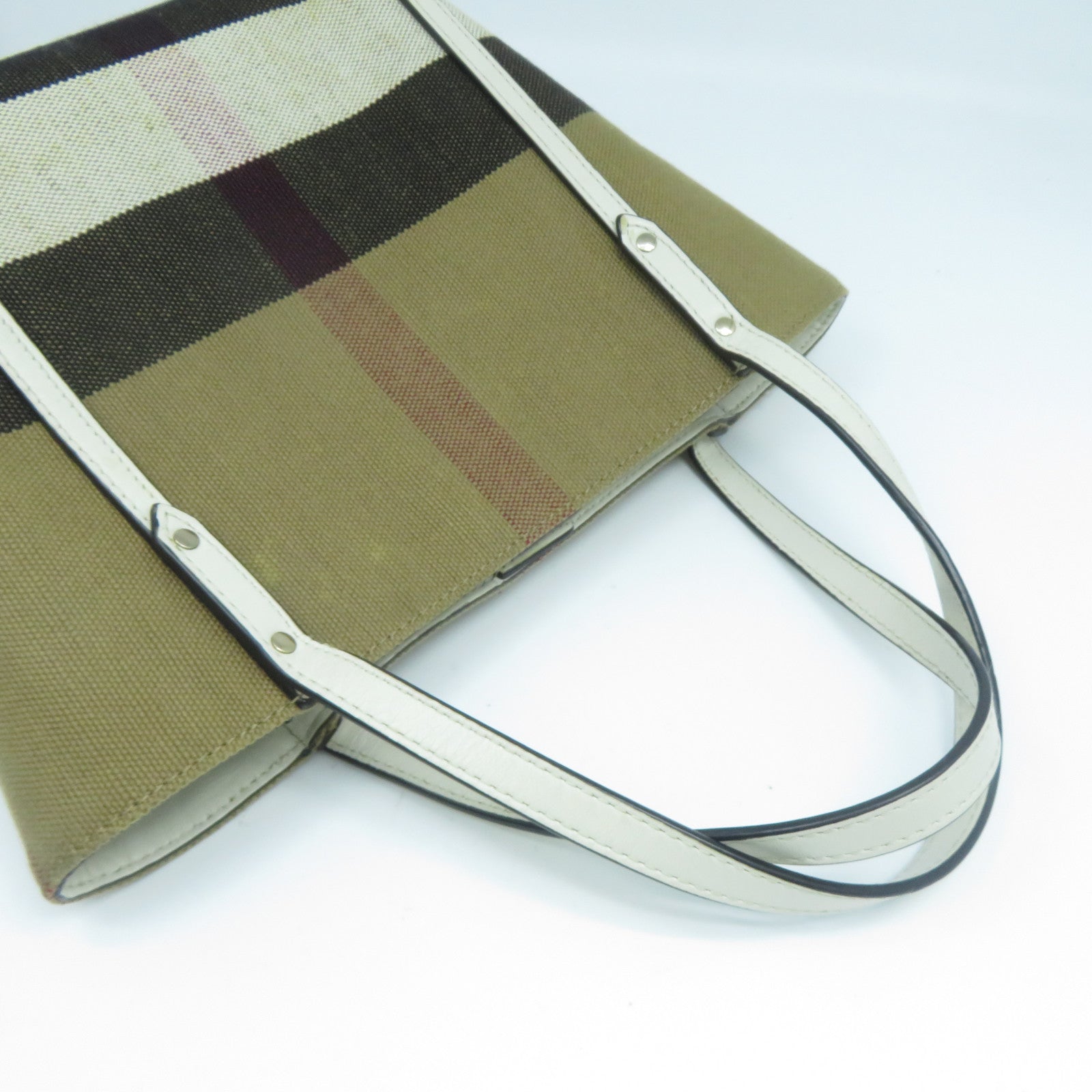 BURBERRY 帆布Hand Bag金扣手挽袋啡色