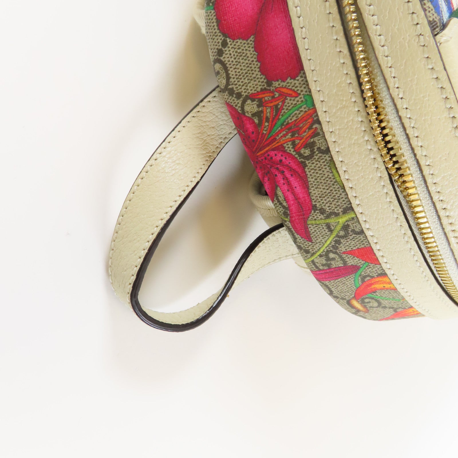 GUCCI 塗層帆布Ophidia GG Small Backpack金扣背包米色/啡色