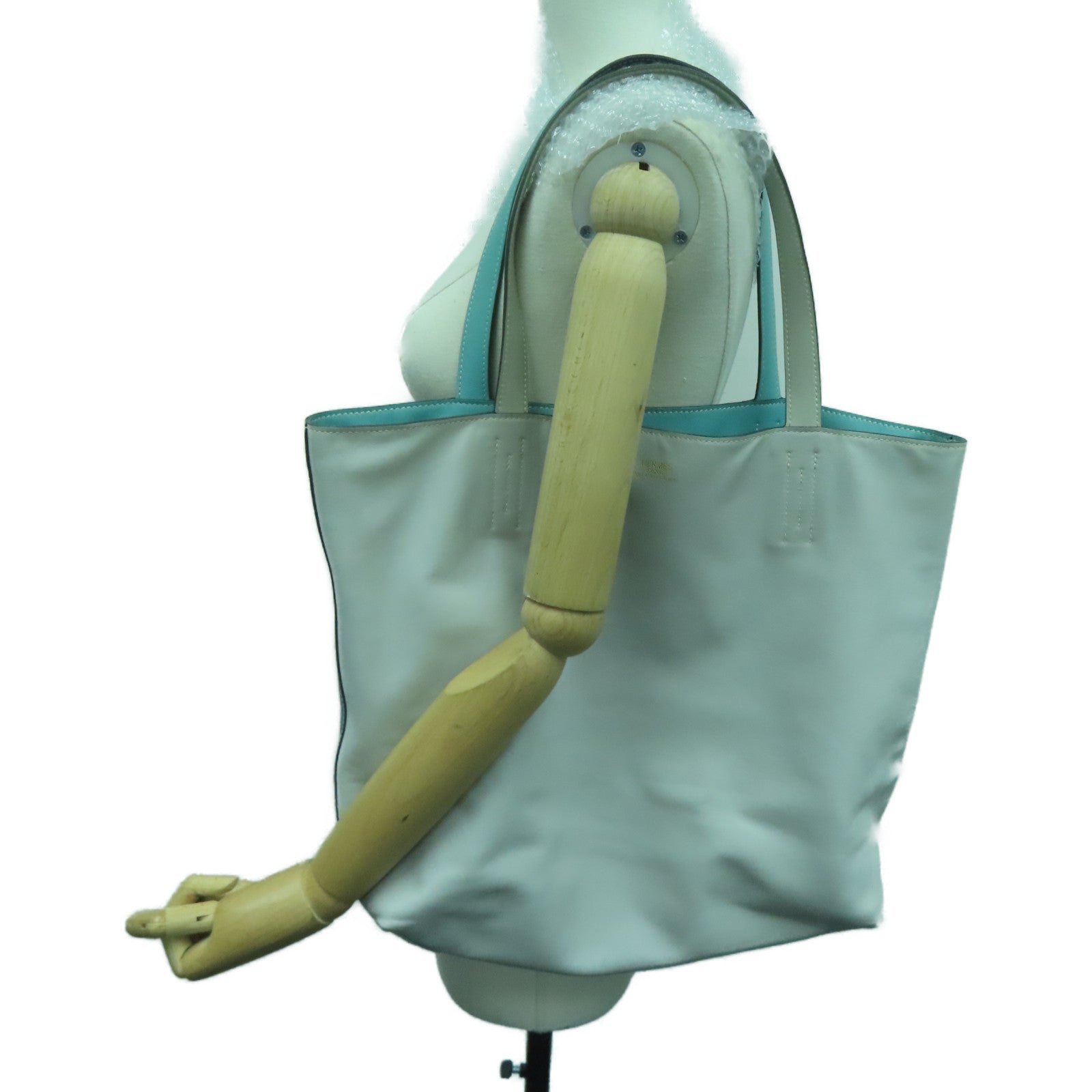 HERMES [Sharp Discount] Swift Leather Double Sens Shoulder Bag Gray/Blue