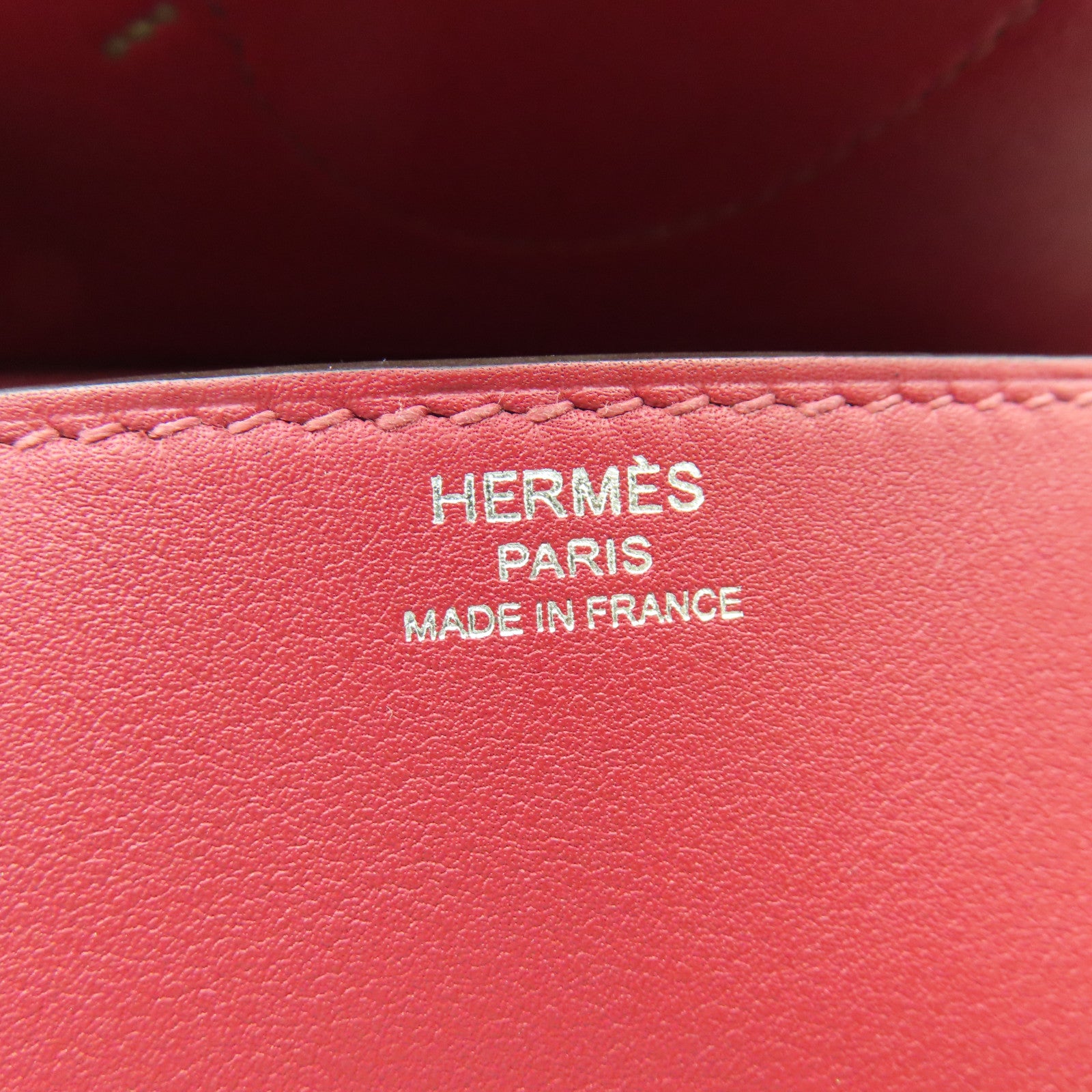 HERMES Swift皮革Tutti Frutti Clutch銀扣手拿包紅色