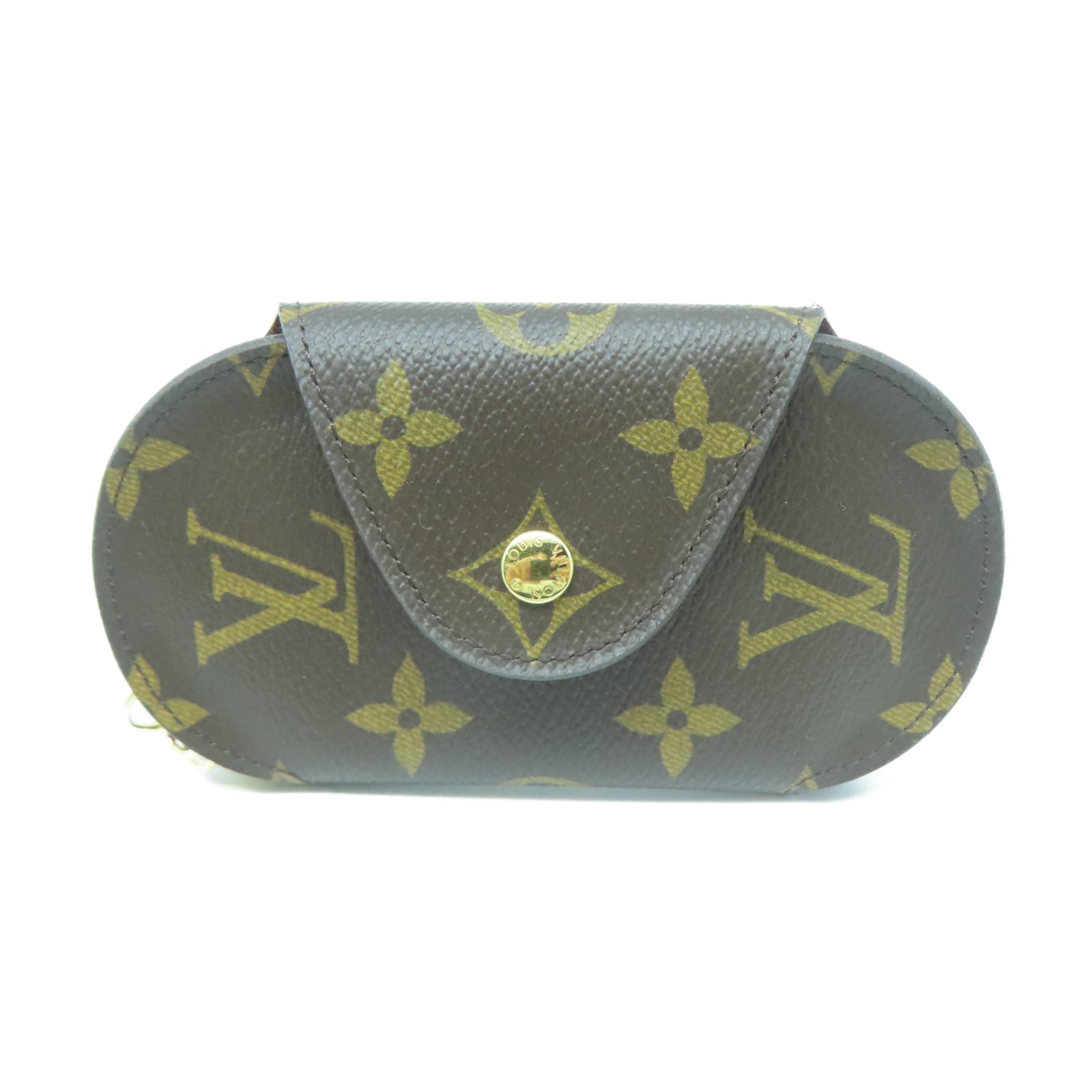 LOUIS VUITTON Monogram Key Holder金扣鎖匙包棕色