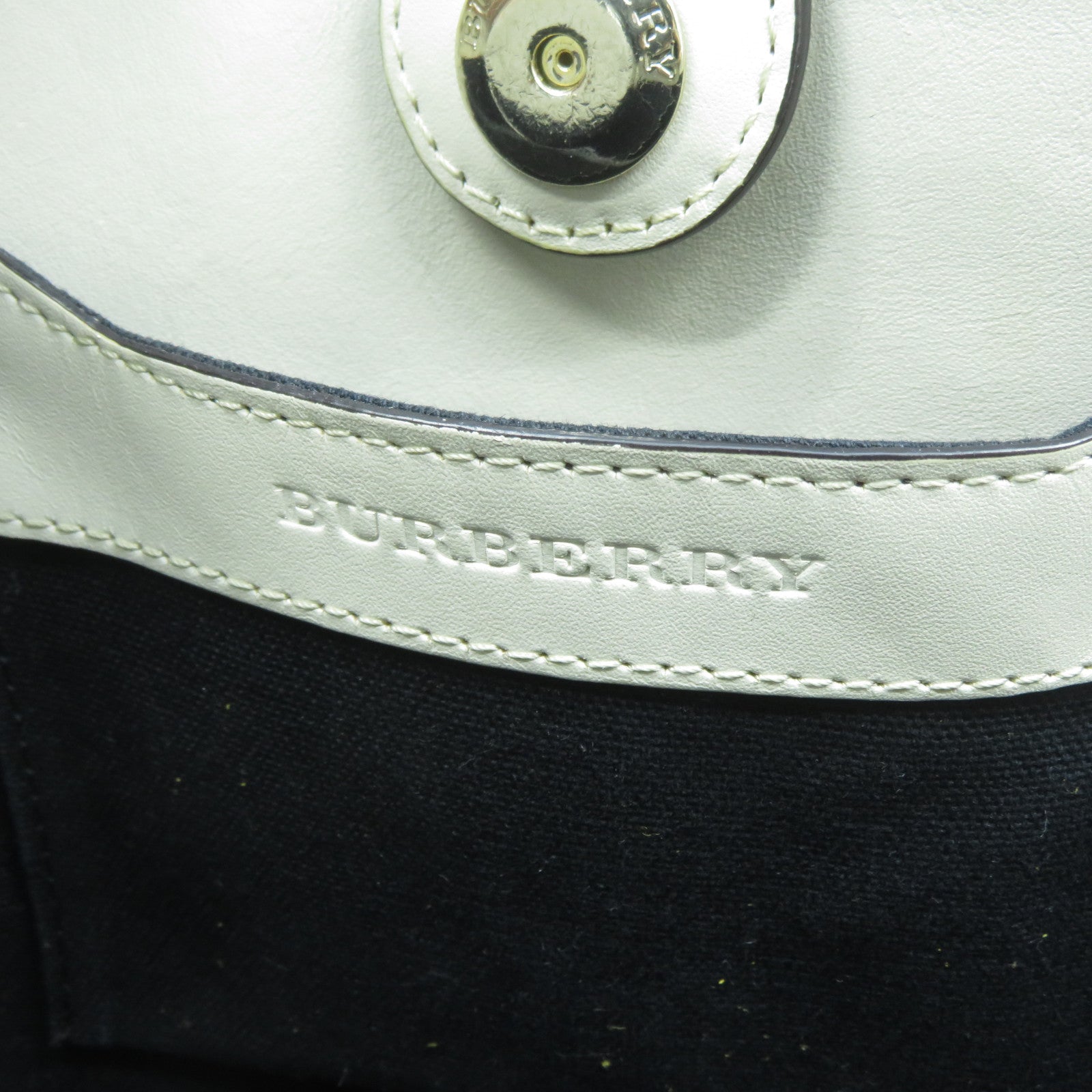BURBERRY 帆布Hand Bag金扣手挽袋啡色