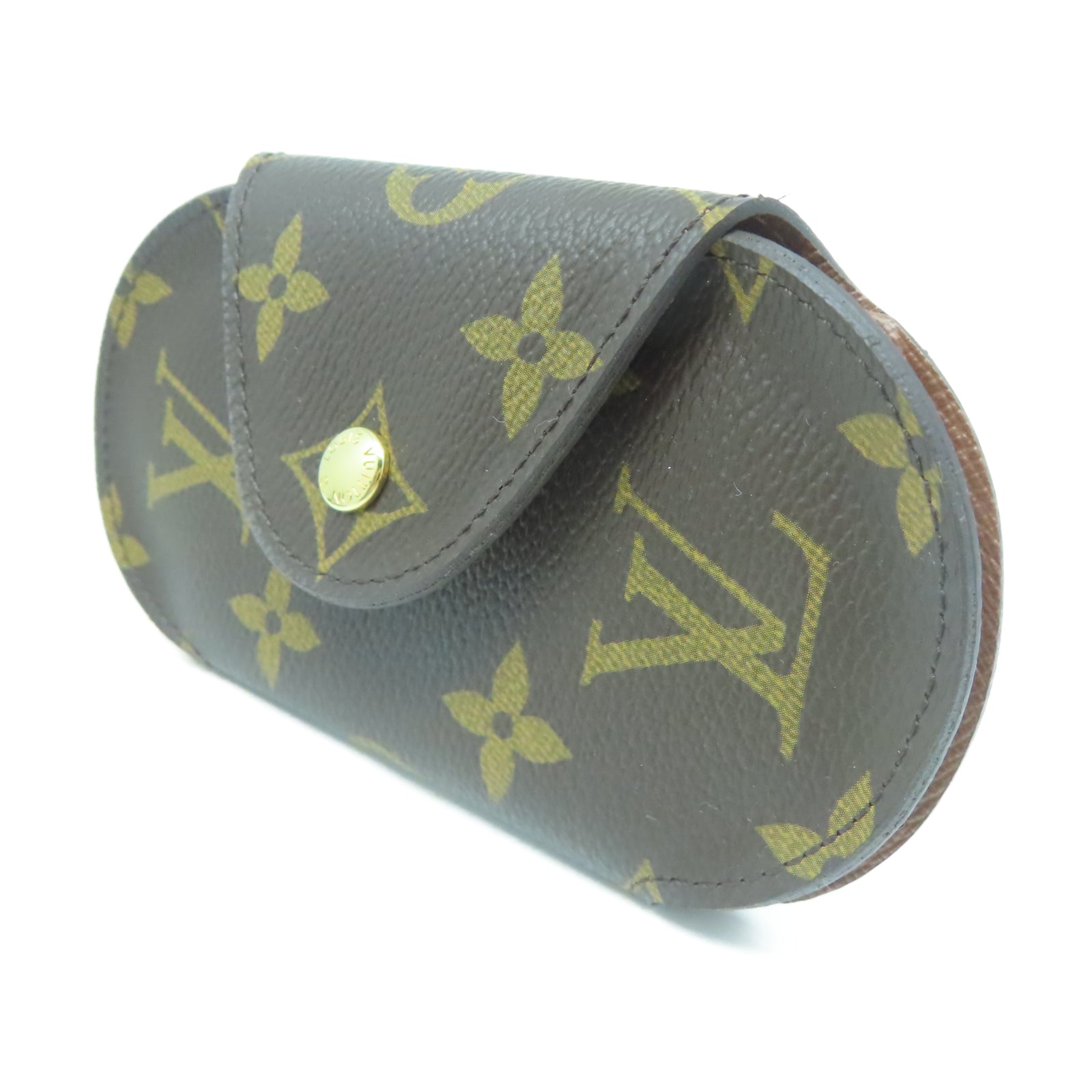 LOUIS VUITTON Monogram Key Holder金扣鎖匙包棕色
