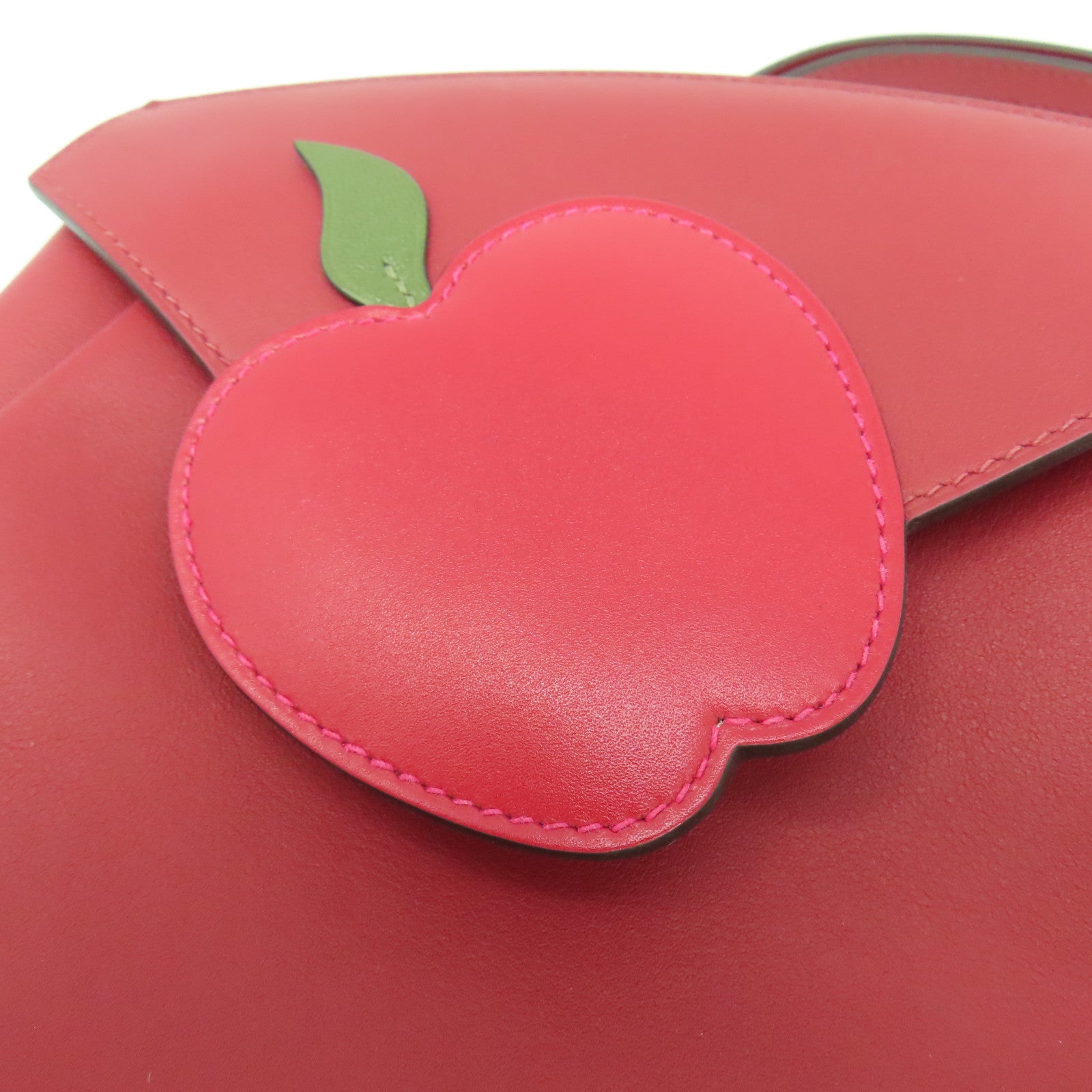 HERMES Swift皮革Tutti Frutti Clutch銀扣手拿包紅色