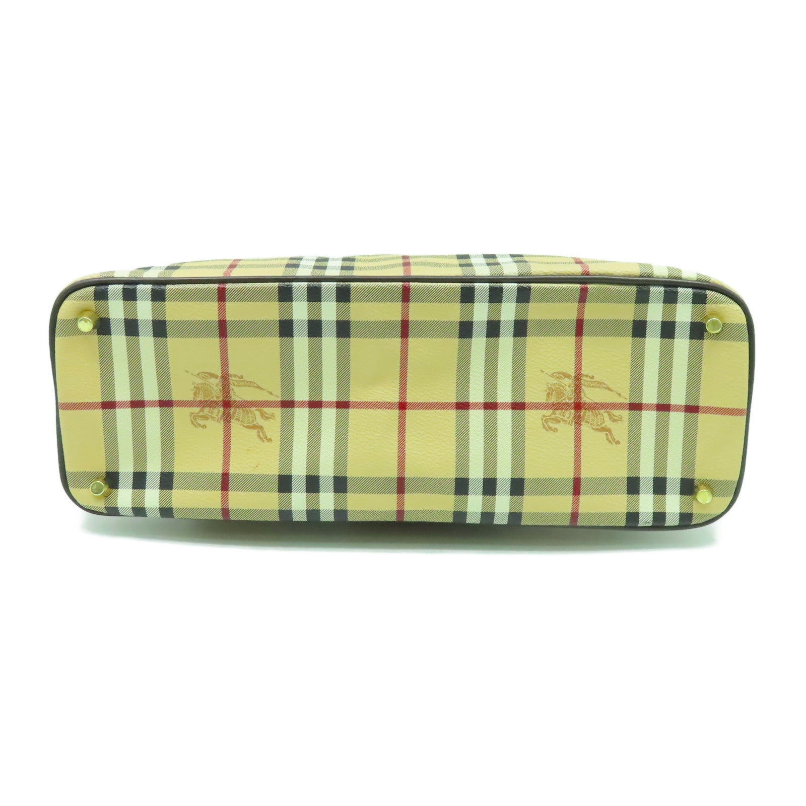 BURBERRY 塗層帆布Shoulder Bag金扣肩背袋米色