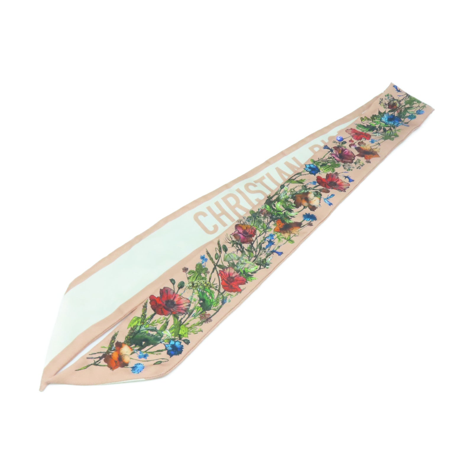 Dior 絲質Scarf絲巾粉紅色/白色/彩色