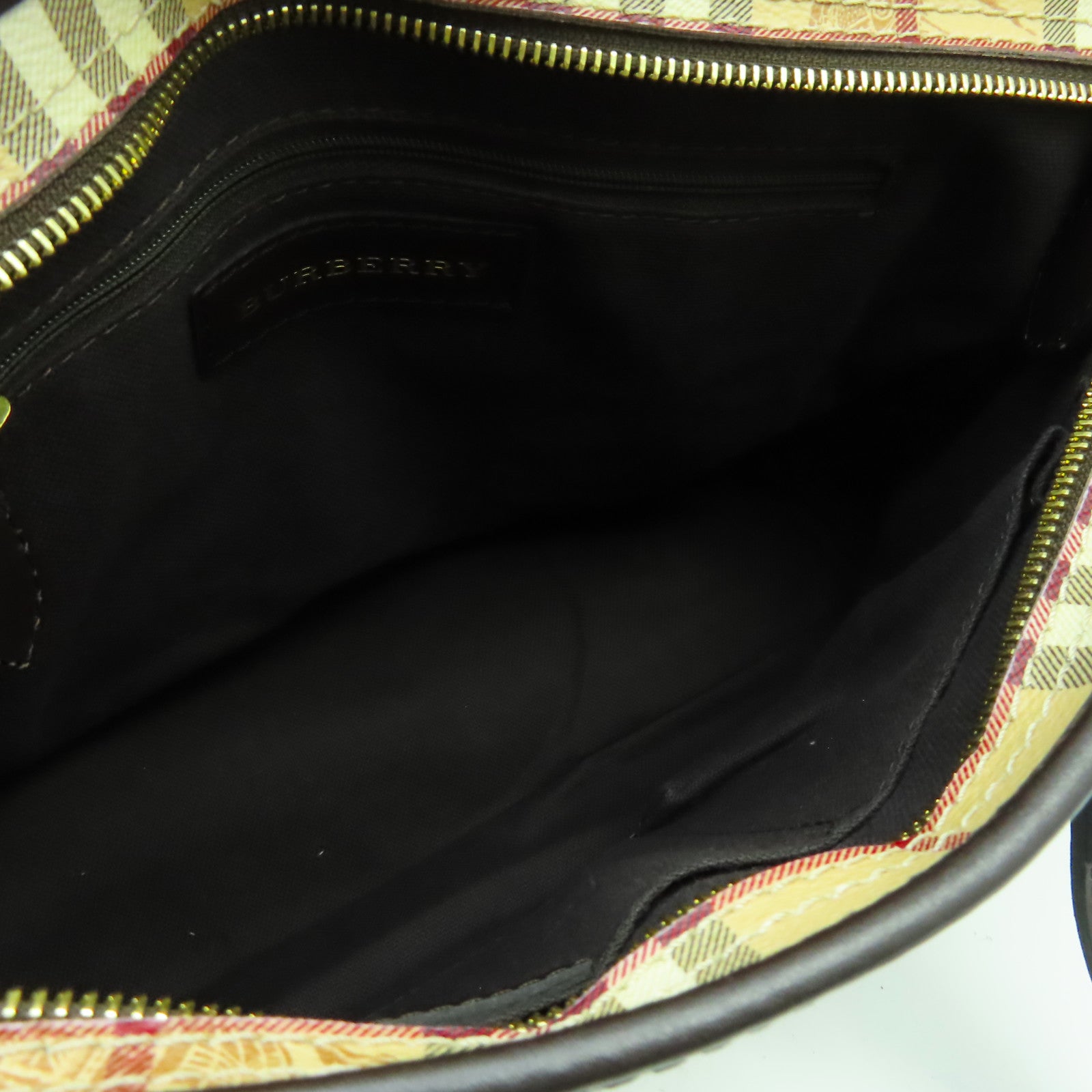 BURBERRY 塗層帆布Shoulder Bag金扣肩背袋米色