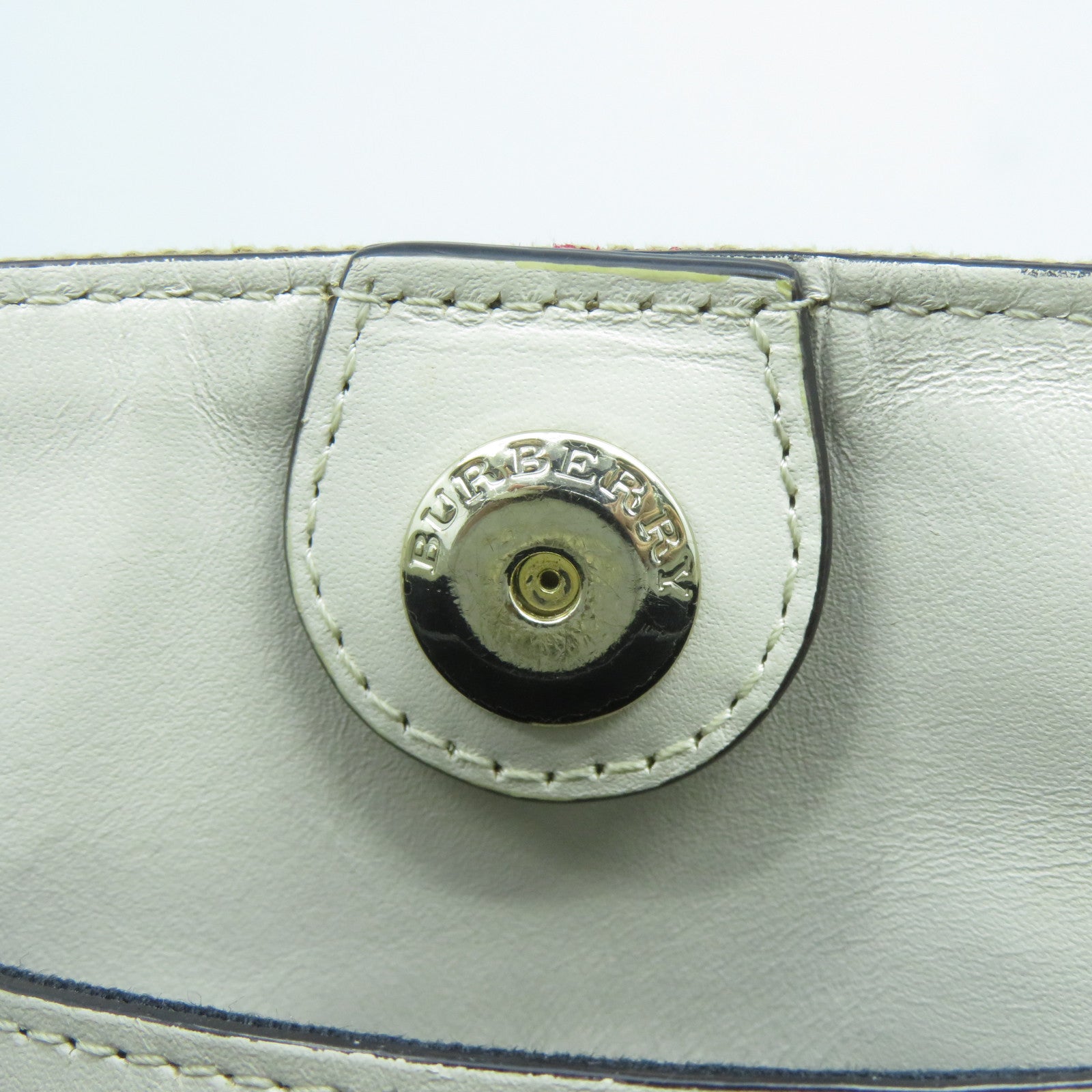 BURBERRY 帆布Hand Bag金扣手挽袋啡色