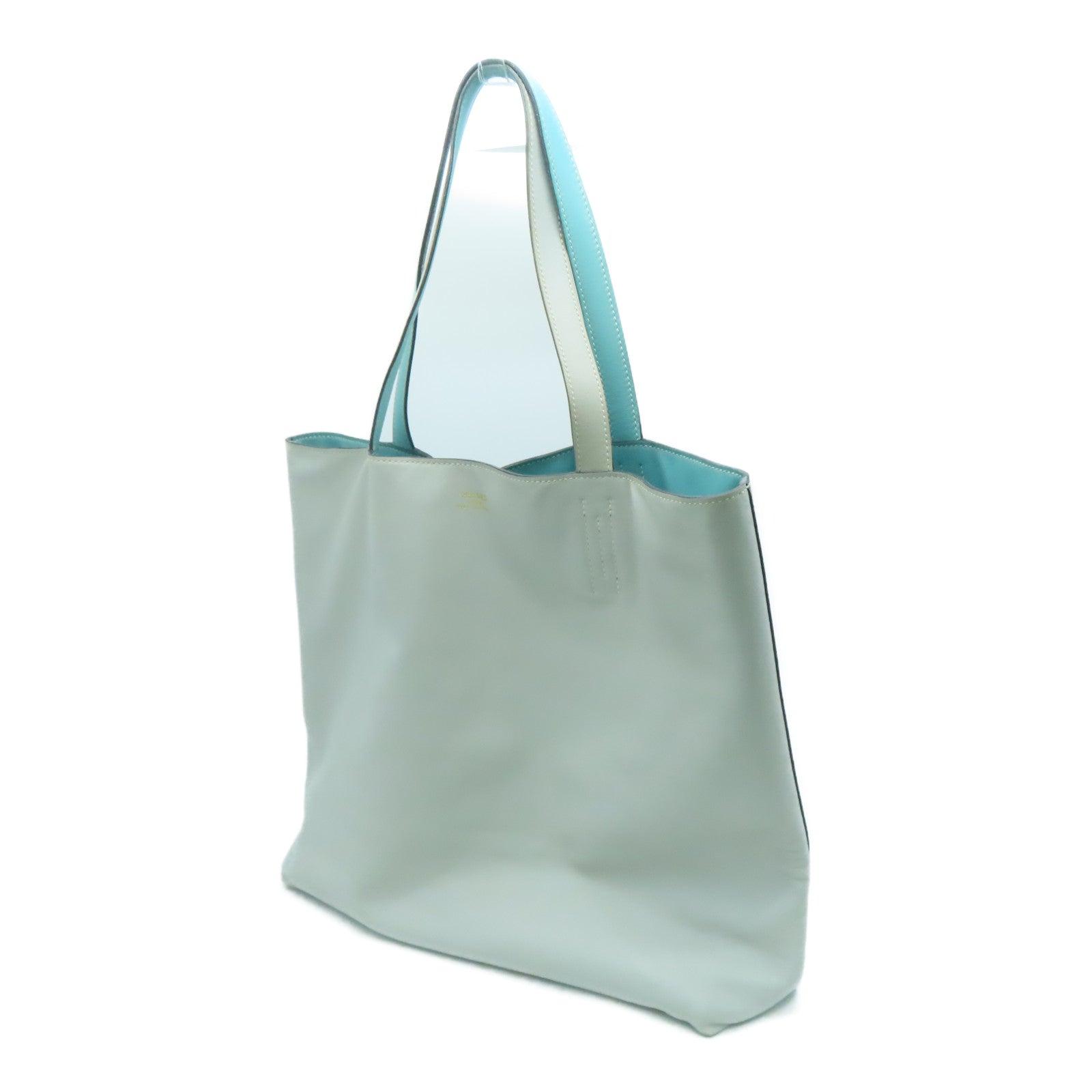 HERMES [Sharp Discount] Swift Leather Double Sens Shoulder Bag Gray/Blue