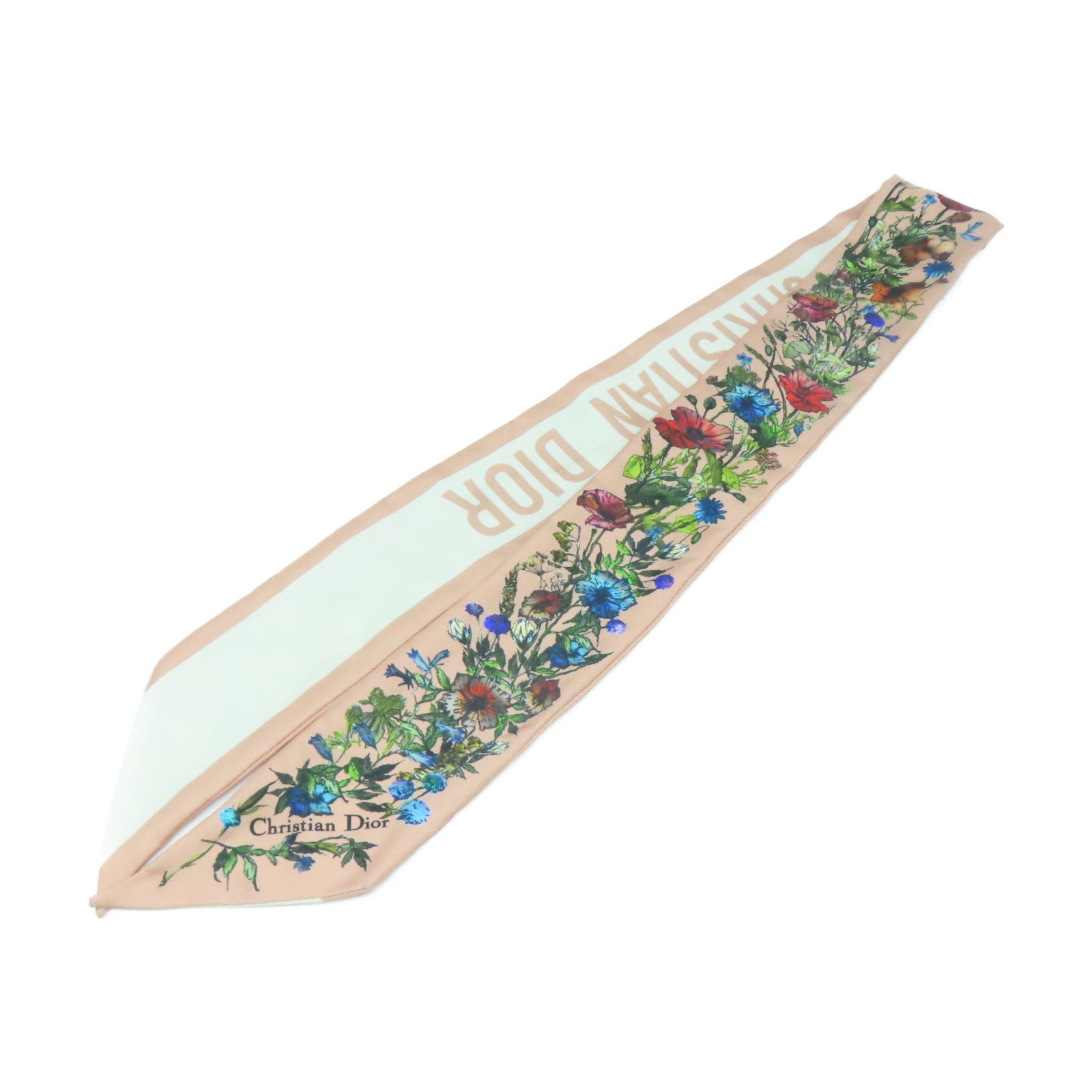 Dior 絲質Scarf絲巾粉紅色/白色/彩色