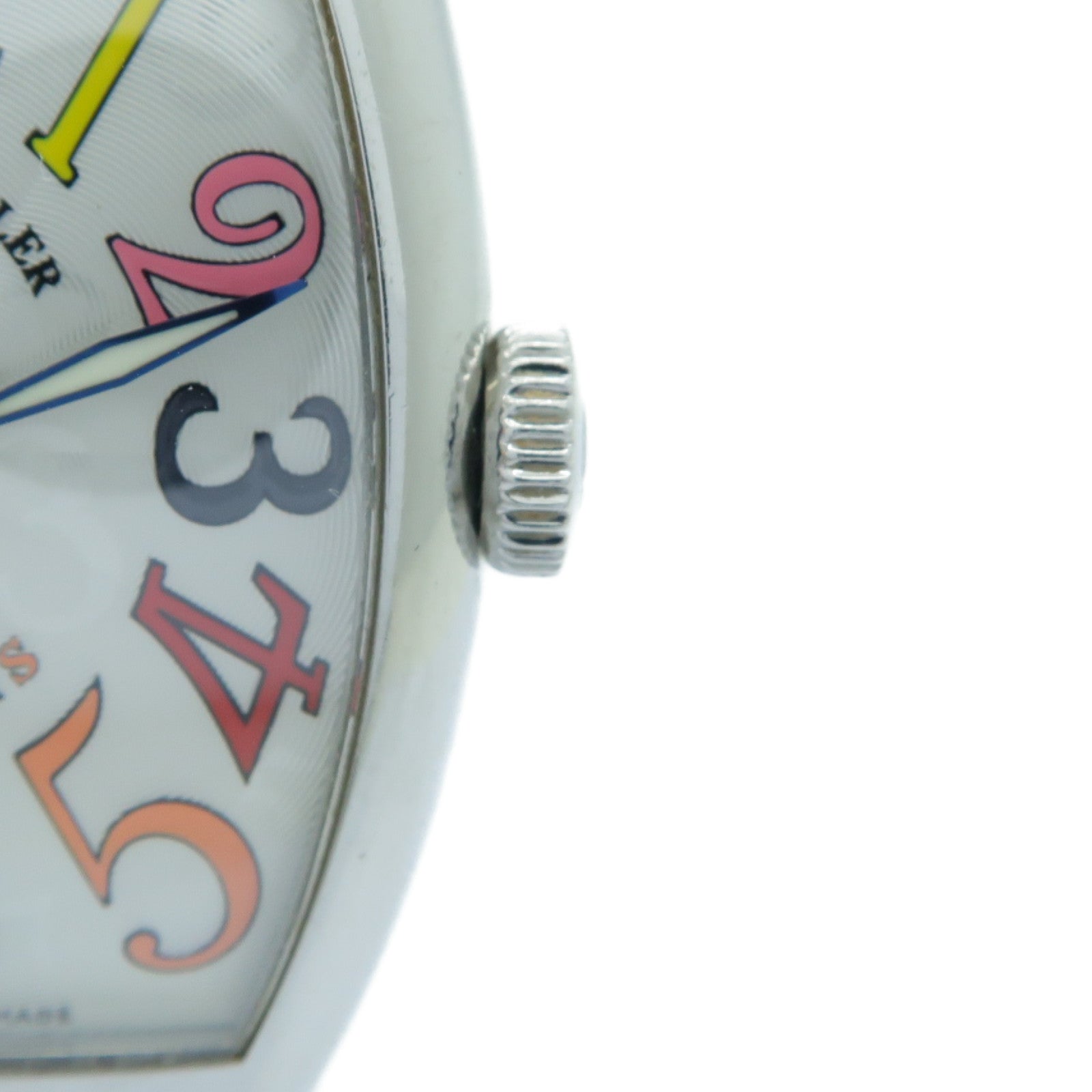 FRANCK MULLER Color Dreams不鏽鋼/皮革手錶自動機芯白色/紫色