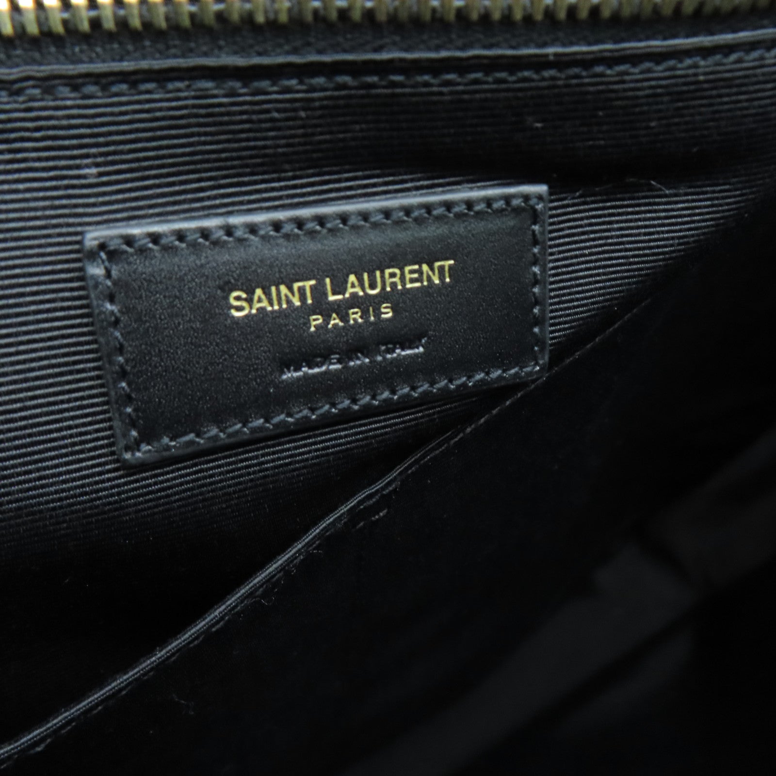 SAINT LAURENT 牛皮皮革2way Shoulder Bag金扣手挽肩背两用袋啡色黑色