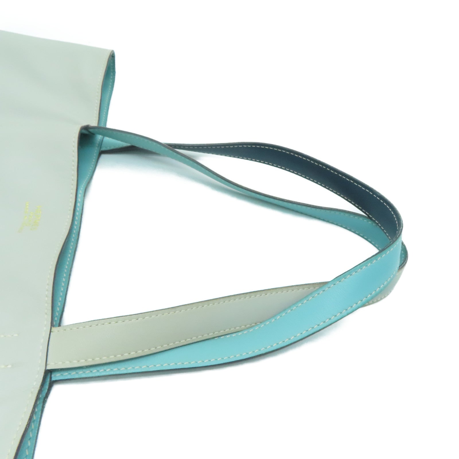 HERMES [Sharp Discount] Swift Leather Double Sens Shoulder Bag Gray/Blue