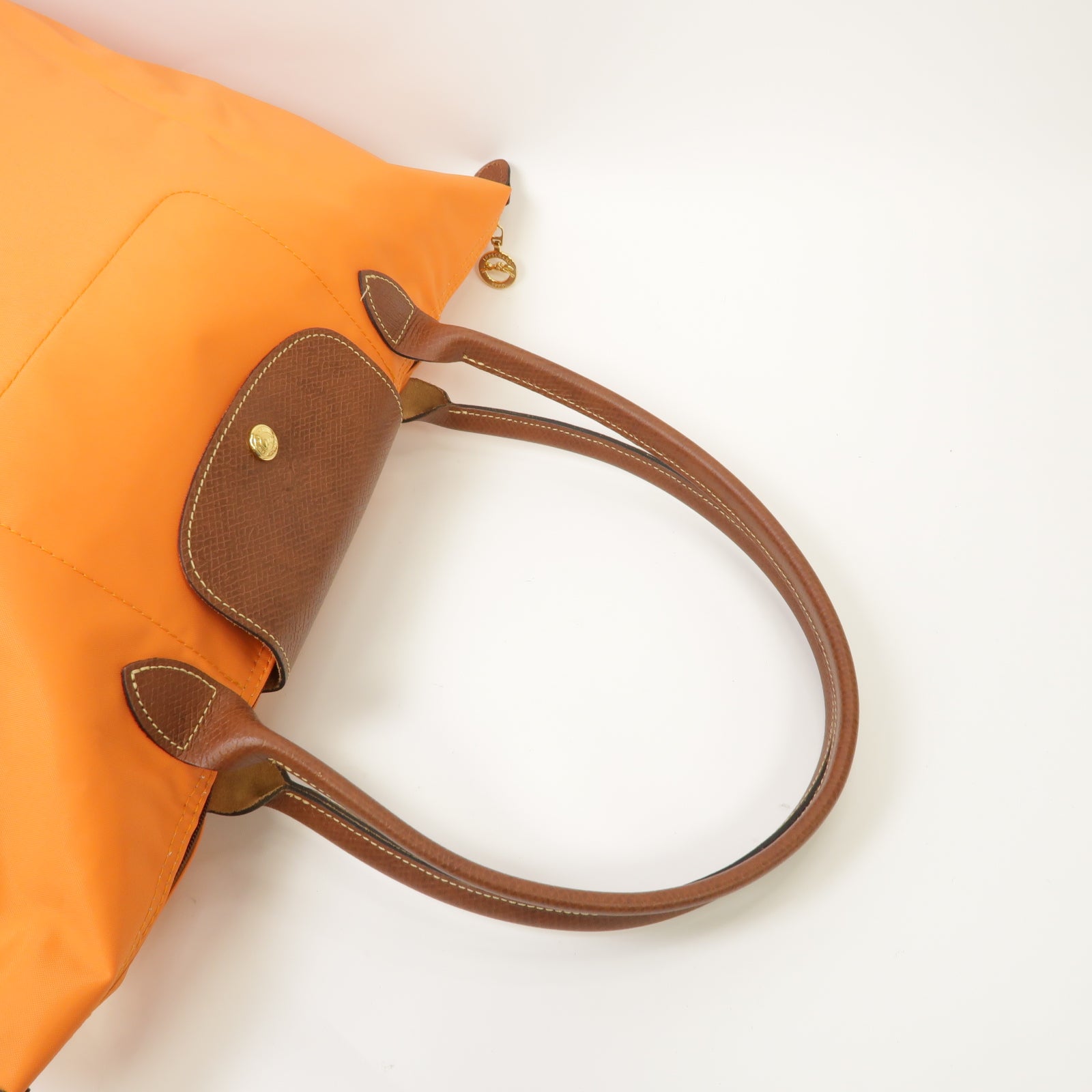 Longchamp 尼龍Shoulder Bag金扣肩背袋橙色