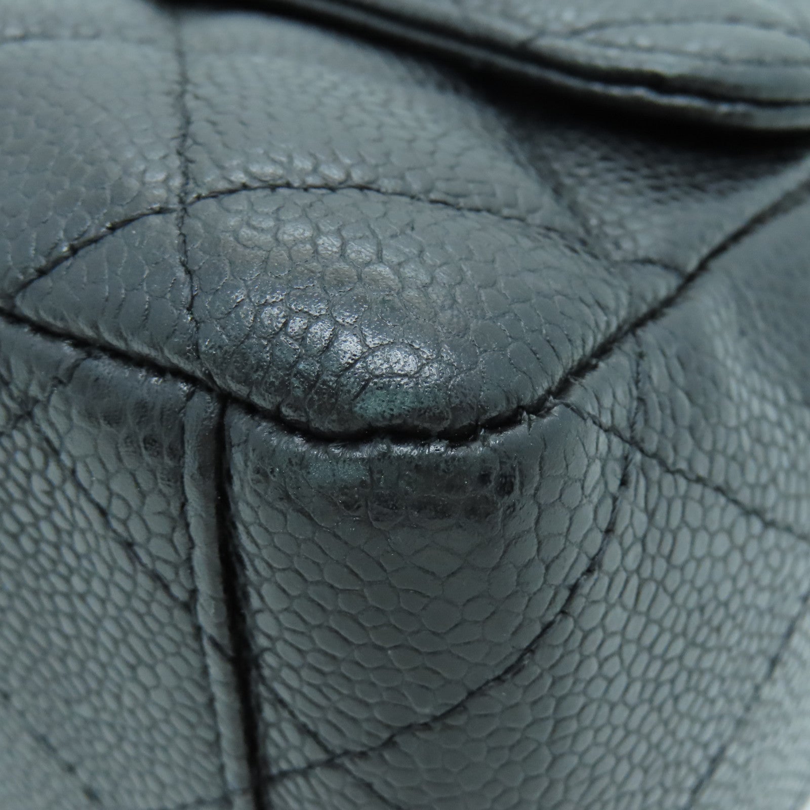 CHANEL 菱格牛皮皮革Chain Shoulder Bag鏈帶肩背袋黑色