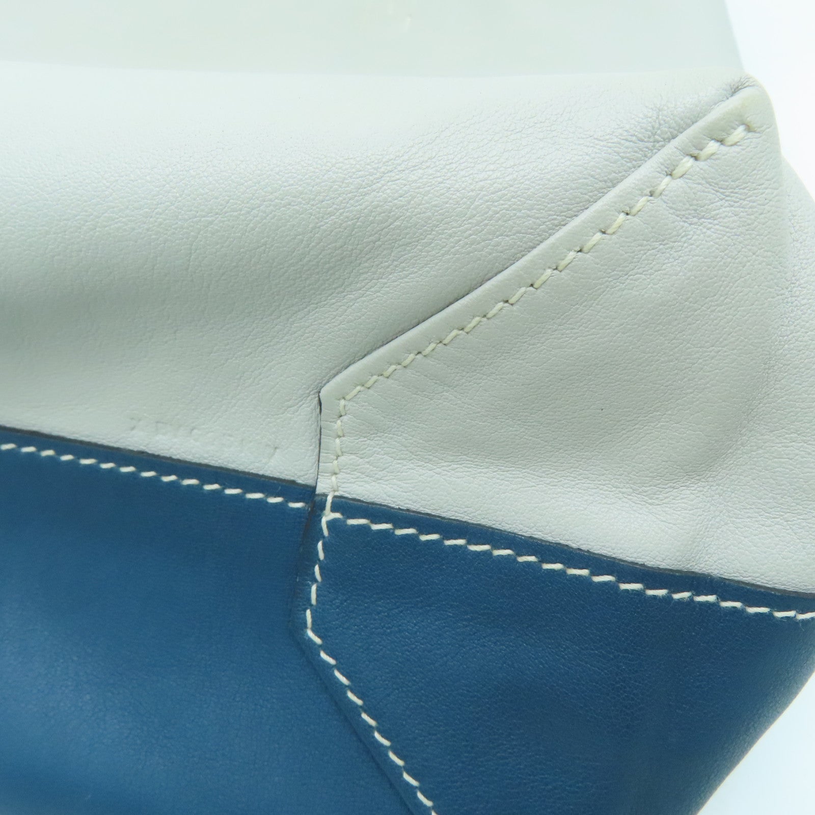 HERMES [Sharp Discount] Swift Leather Double Sens Shoulder Bag Gray/Blue