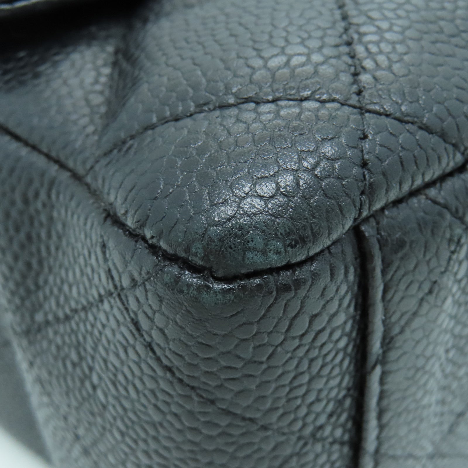 CHANEL 菱格牛皮皮革Chain Shoulder Bag鏈帶肩背袋黑色