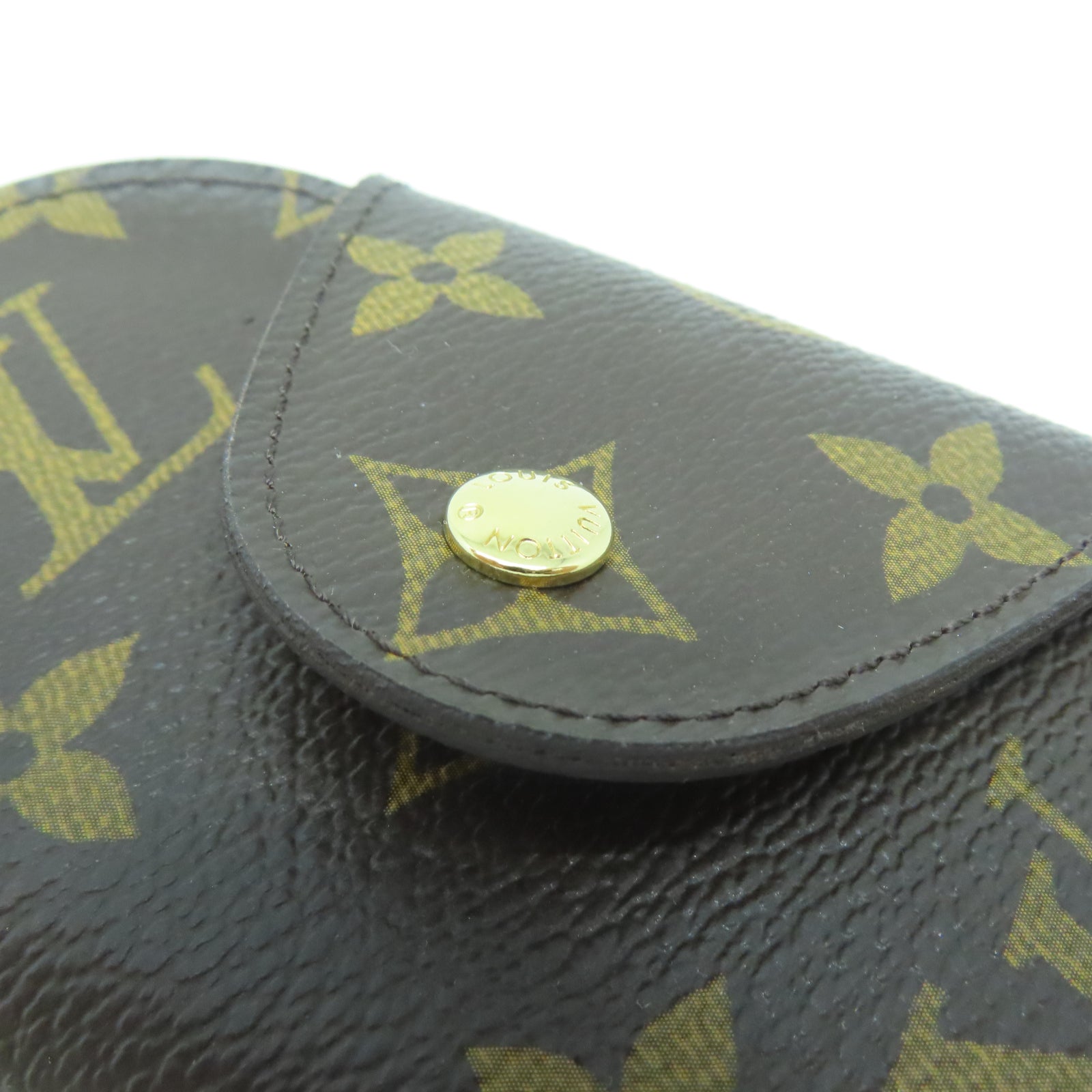 LOUIS VUITTON Monogram Key Holder金扣鎖匙包棕色