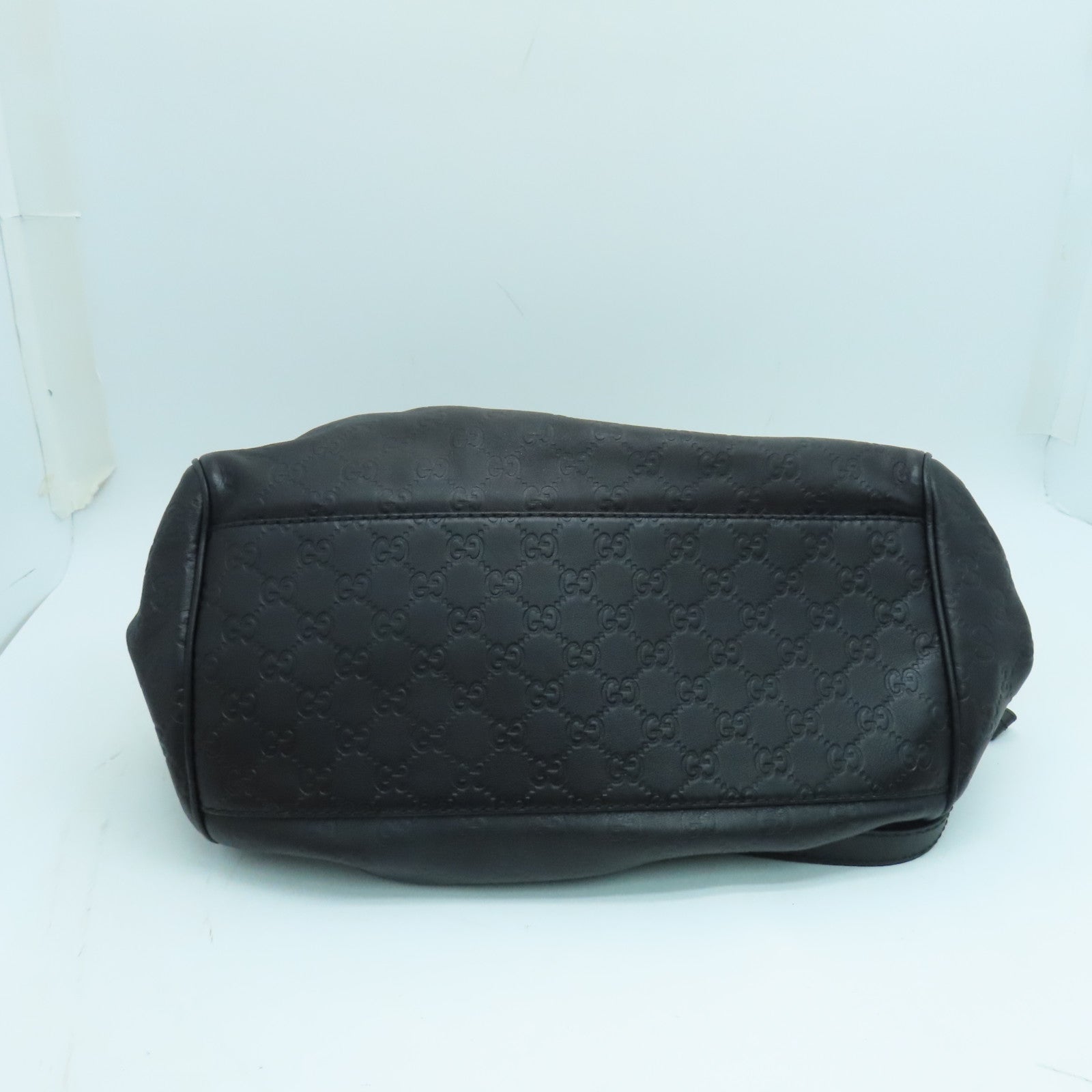 GUCCI 牛皮皮革2 Way Shoulder手挽肩背两用袋金扣黑色