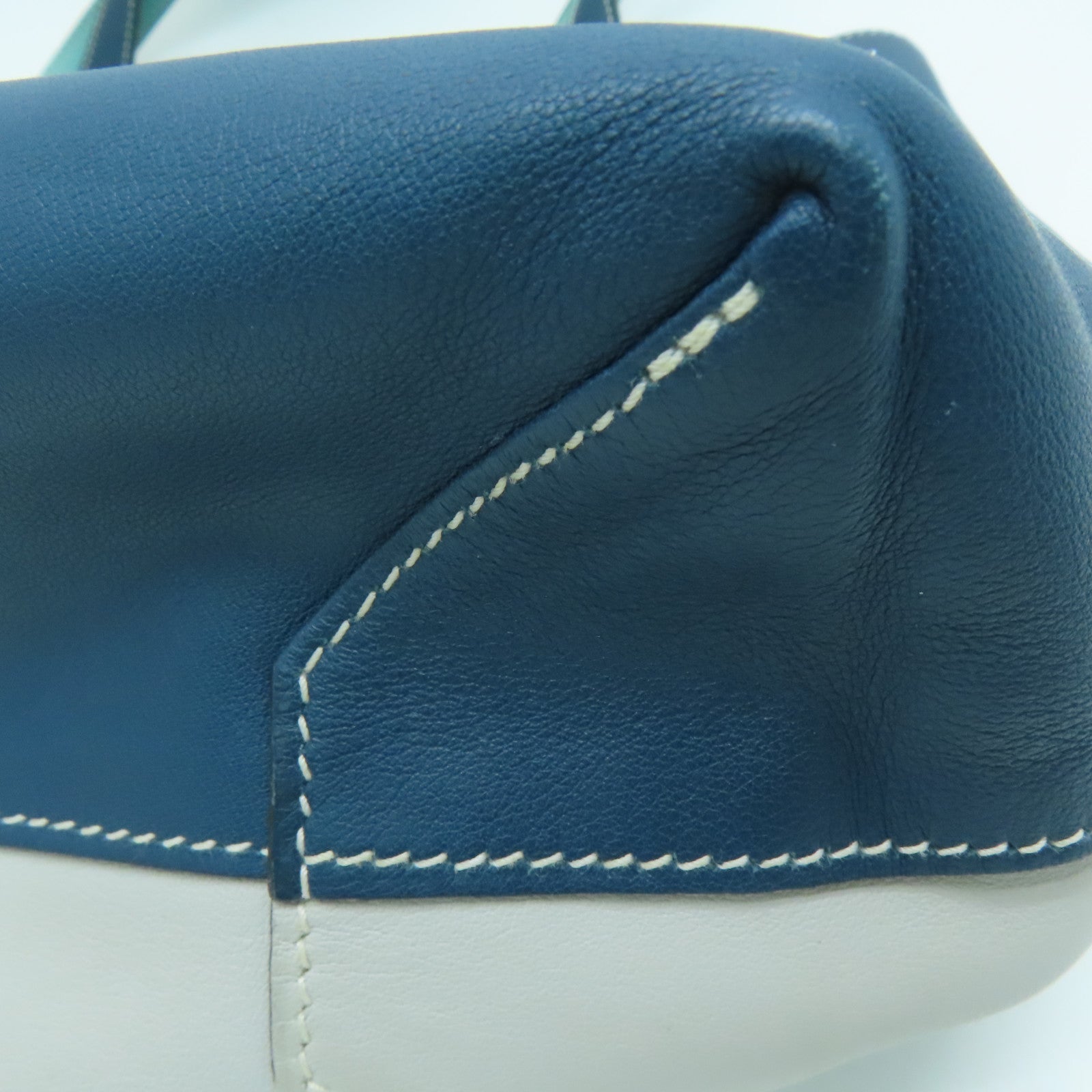 HERMES [Sharp Discount] Swift Leather Double Sens Shoulder Bag Gray/Blue