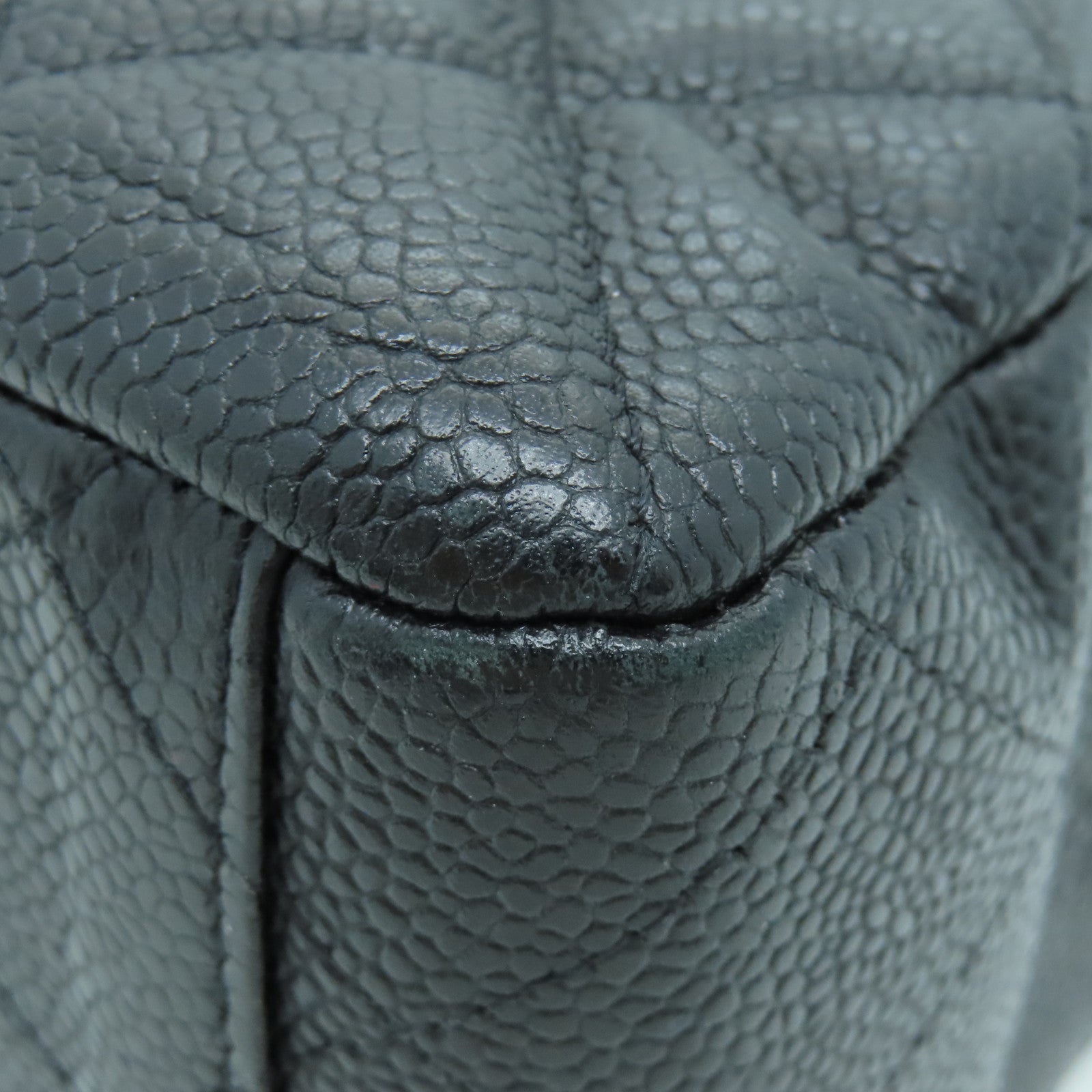 CHANEL 菱格牛皮皮革Chain Shoulder Bag鏈帶肩背袋黑色