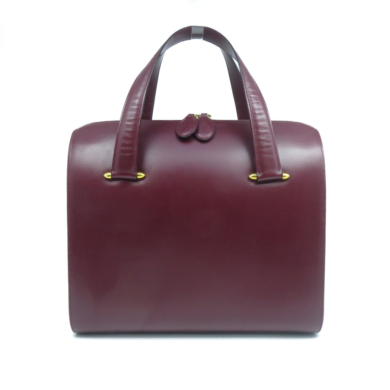 CARTIER 牛皮皮革Hand Bag金扣手挽袋紅色