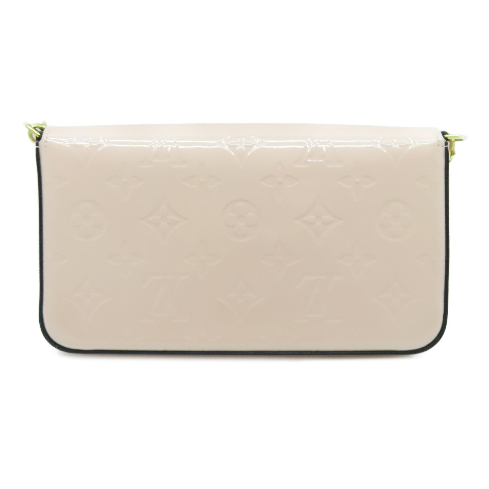 LOUIS VUITTON Monogram Vernis Felicie Pochette金扣链带肩背袋粉红色