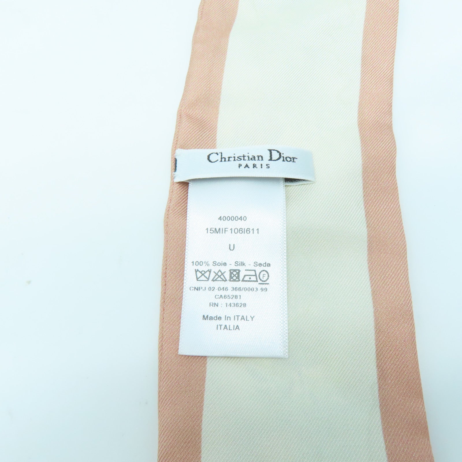 Dior 絲質Scarf絲巾粉紅色/白色/彩色