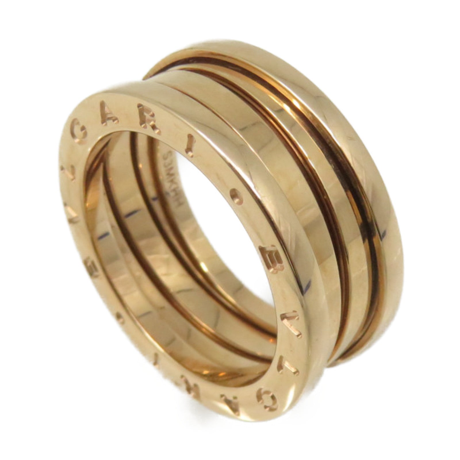 BVLGARI 18K玫瑰金B-zero1 3 Bands Ring戒指#57