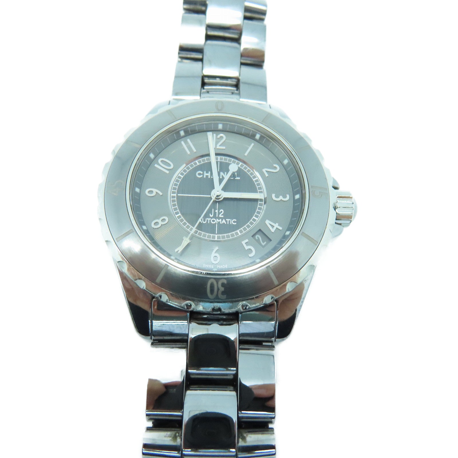 CHANEL J12 Stainless Steel Watch Automatic Movement Gray