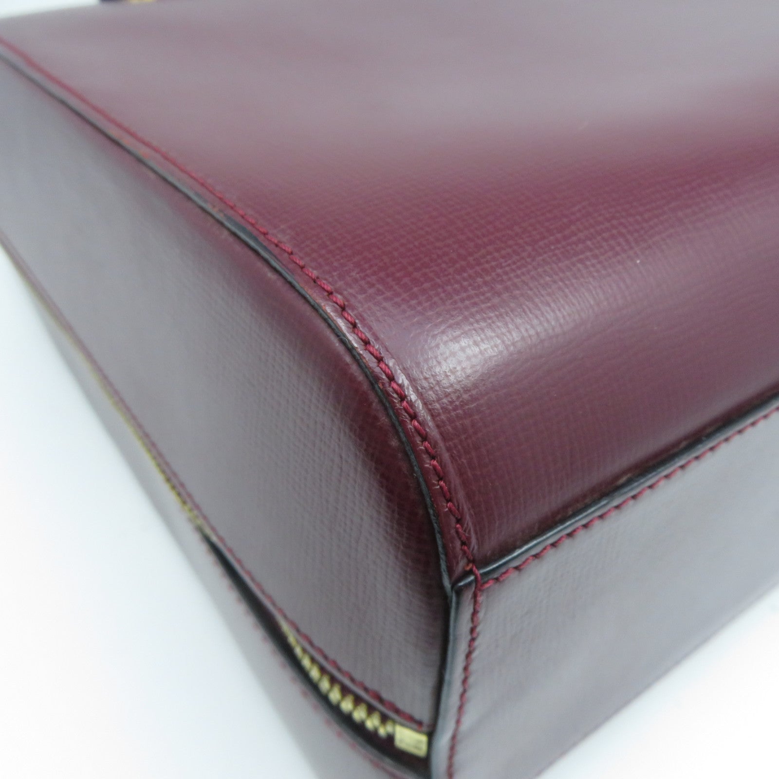 CARTIER 牛皮皮革Hand Bag金扣手挽袋紅色