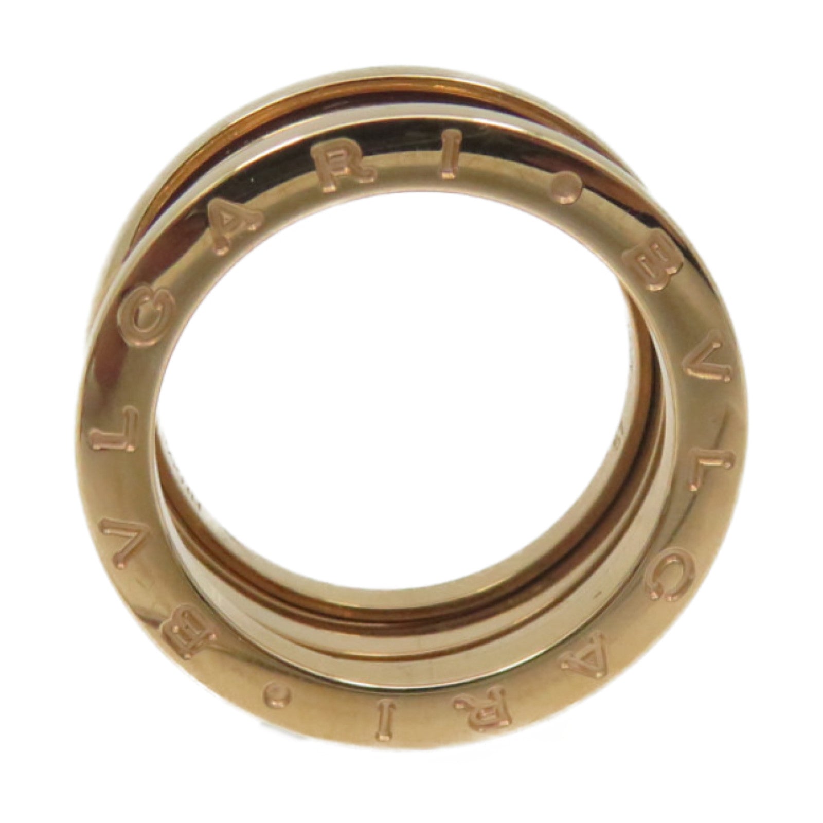 BVLGARI 18K玫瑰金B-zero1 3 Bands Ring戒指#57
