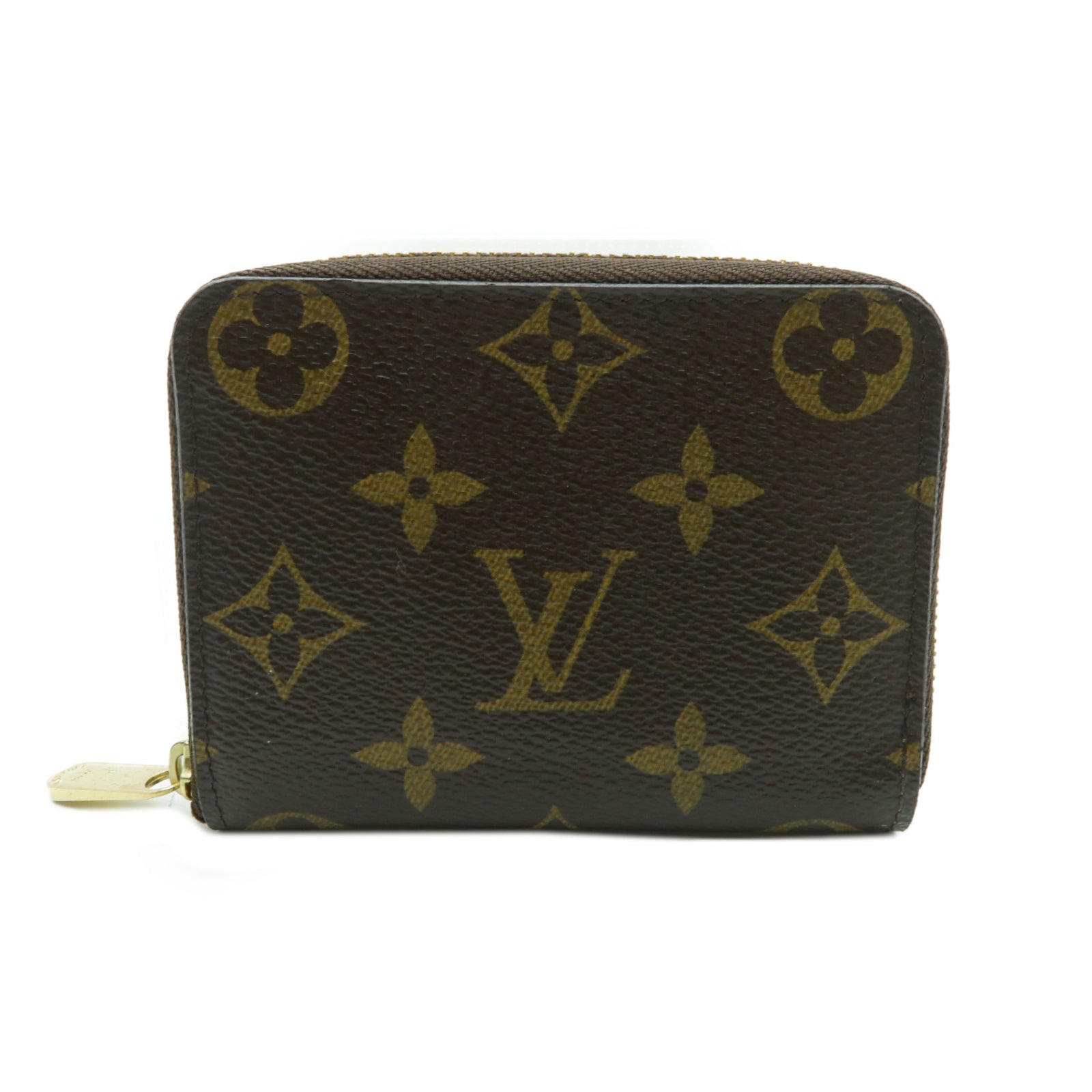 LOUIS VUITTON Monogram Zippy Coin Purse金扣零錢包啡色
