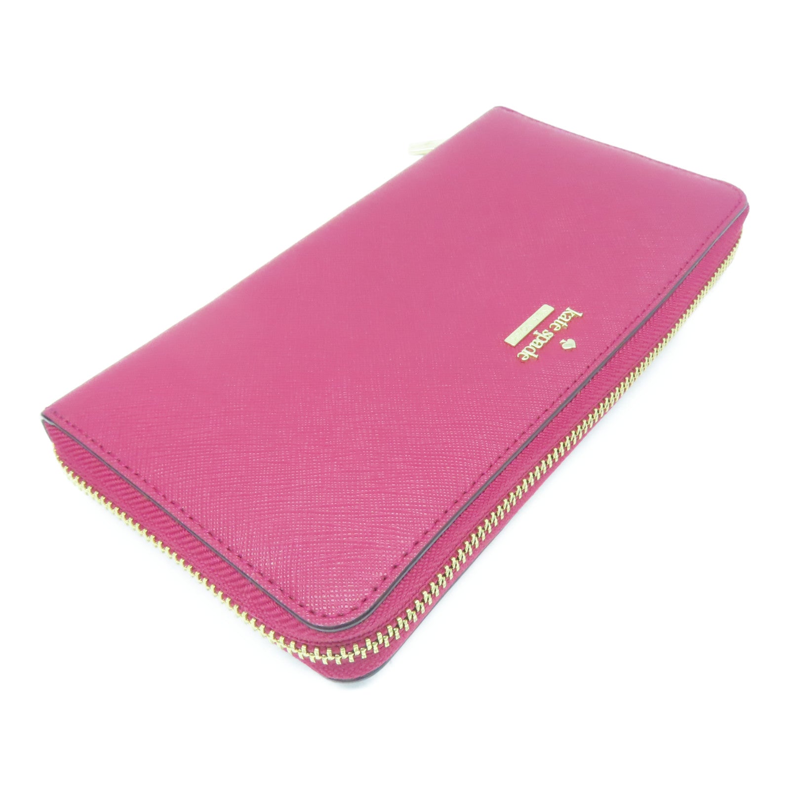 Kate Spade 塗層帆布Long Wallet金扣長錢包紫紅色