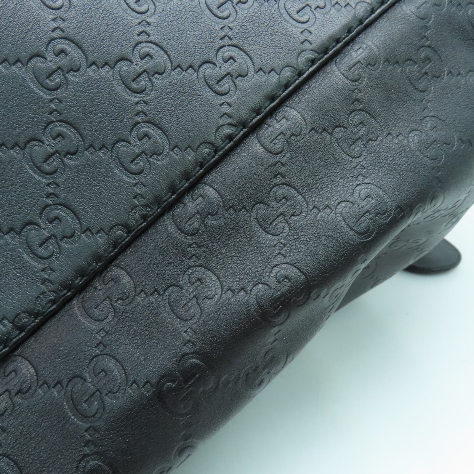 GUCCI 牛皮皮革2 Way Shoulder手挽肩背两用袋金扣黑色